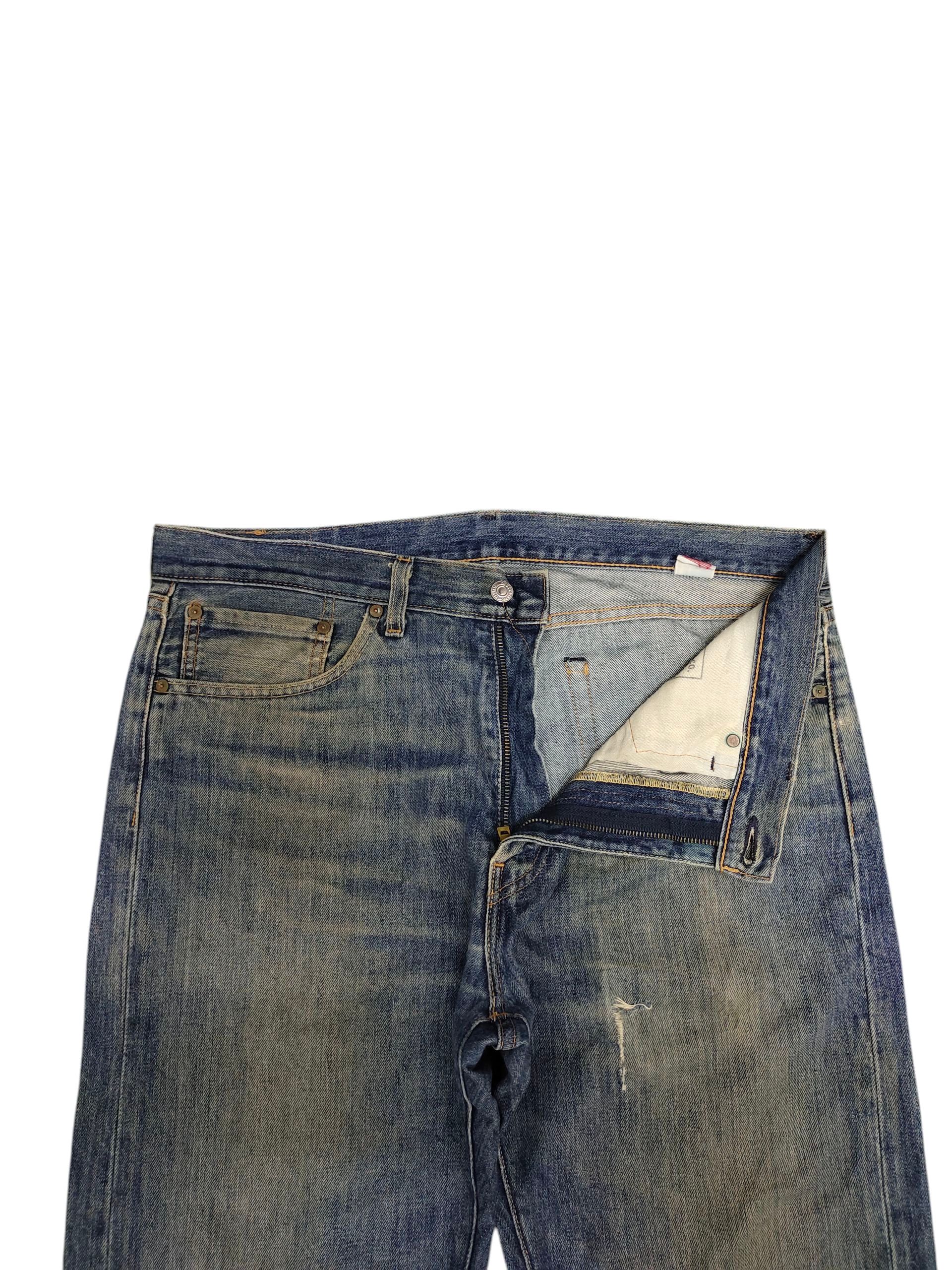 Levi's Levis 505 Clawmark Distress Faded Denim Jeans Grunge Size US 36 / EU 52 - 7 Thumbnail