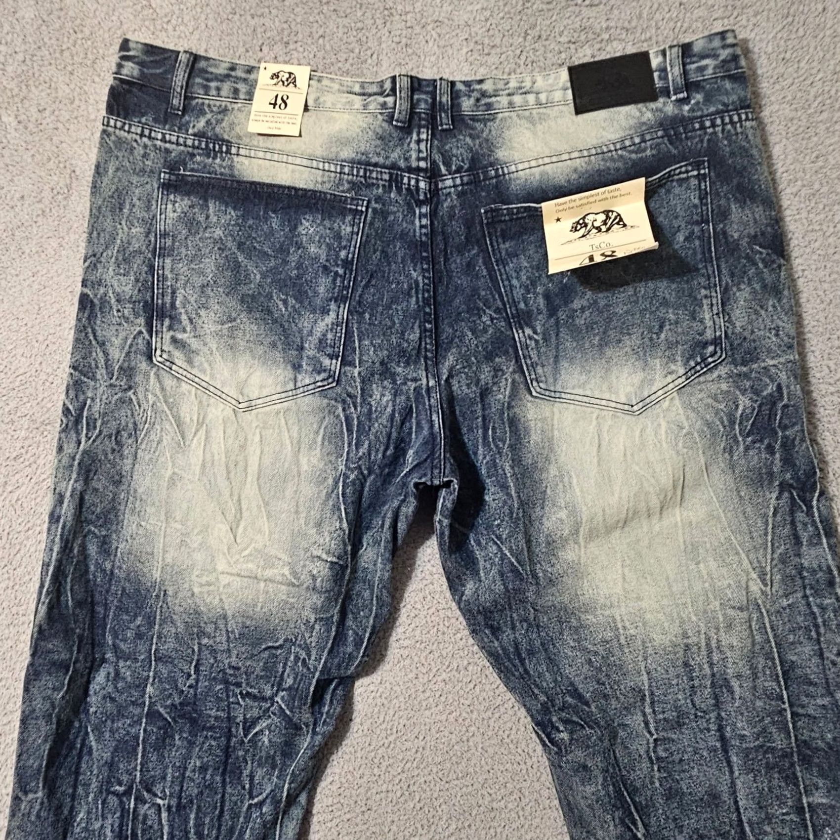 Vintage Trestles Supply Co Jeans Mens Blue Size 48 33 NWT Moto Straight Size US 32 / EU 48 - 3 Thumbnail