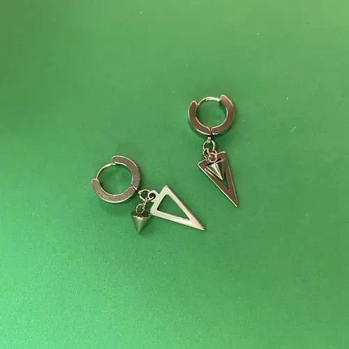 Other Titanium Steel Spike Dangle Drop Earrings for Men Women Size ONE SIZE - 2 Thumbnail
