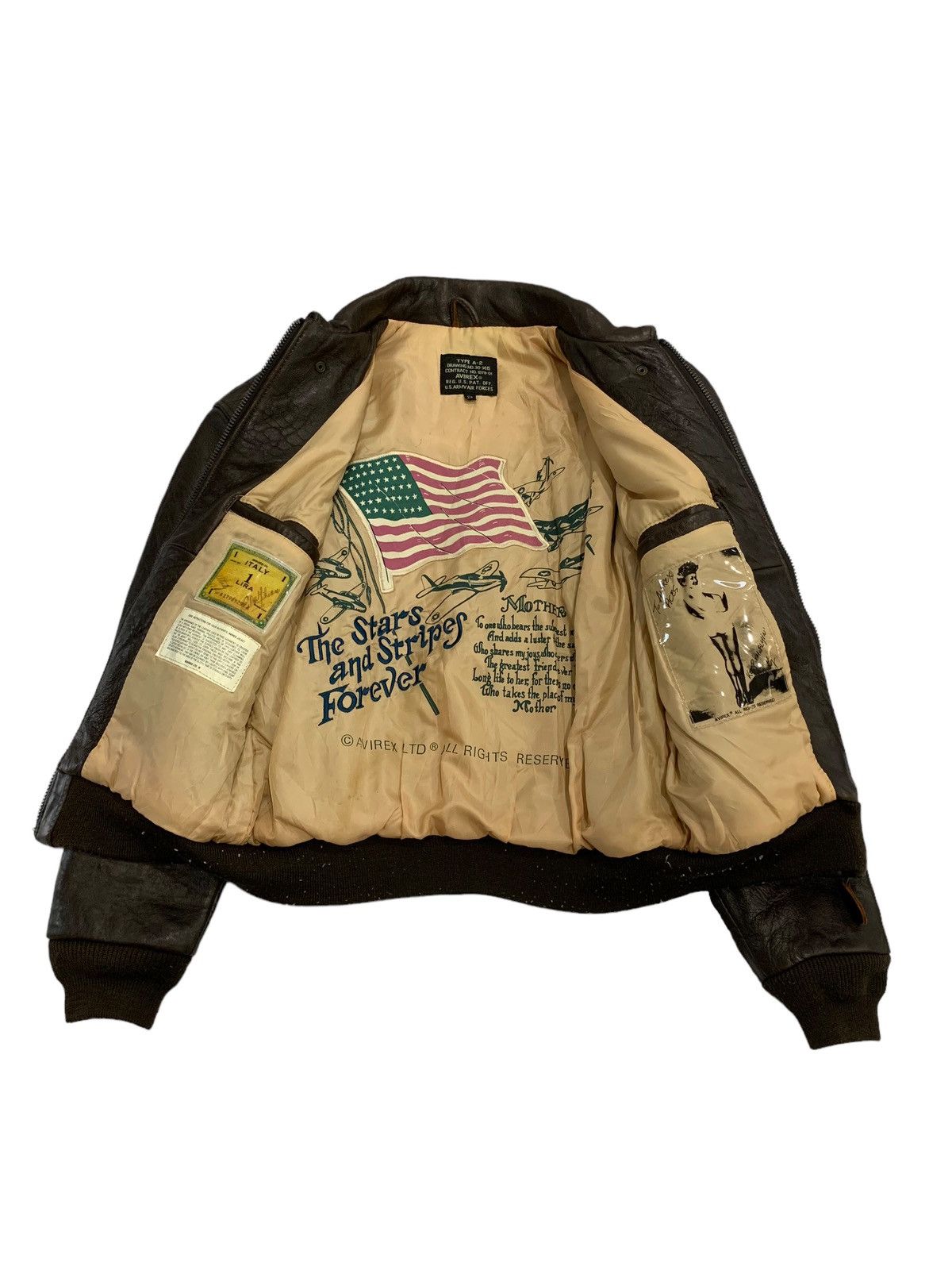 Avirex 🔥AVIREX A-2 FLYERS LEATHER JACKETS Size US XS / EU 42 / 0 - 4 Thumbnail
