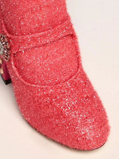 Dolce & Gabbana o1y0925 Square Heel Boots in Coral Size US 5.5 / IT 35.5 - 3 Thumbnail