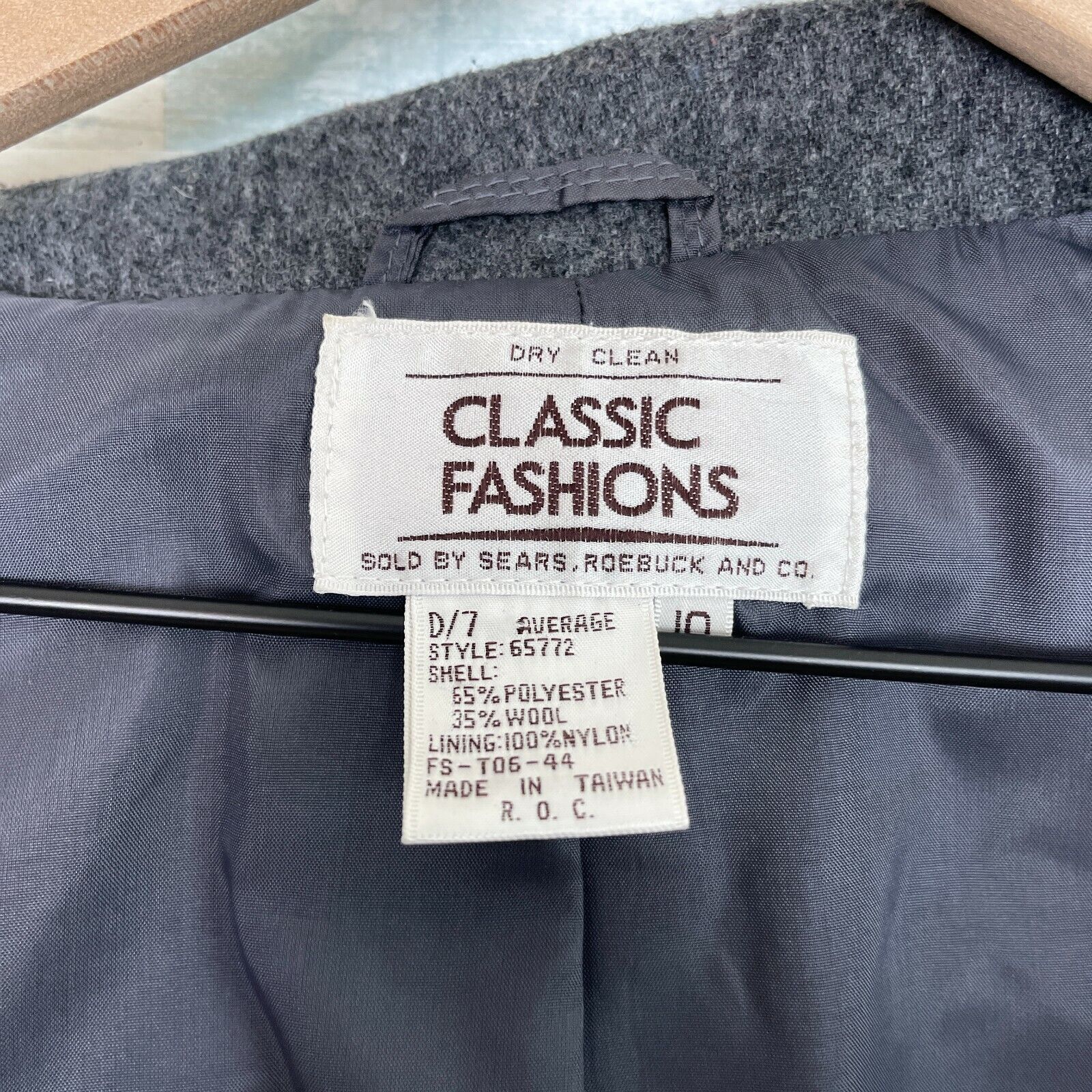 Sears Sears Roebuck Vintage Tweed Blazer Gray Wool Blend Womens 10 Size L / US 10 / IT 46 - 6 Thumbnail