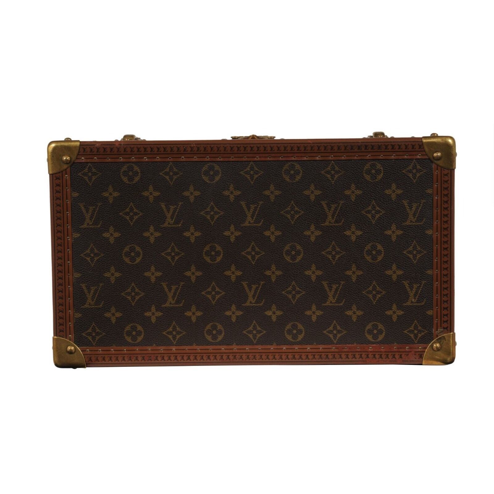 Louis Vuitton Boite Vanity Trunk Train Case Lv Logo Brown - 02483 Size ONE SIZE - 9 Thumbnail