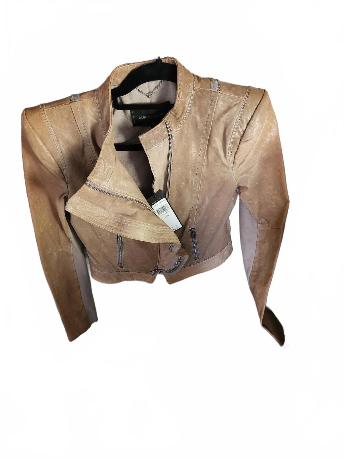 BCBG leather coat