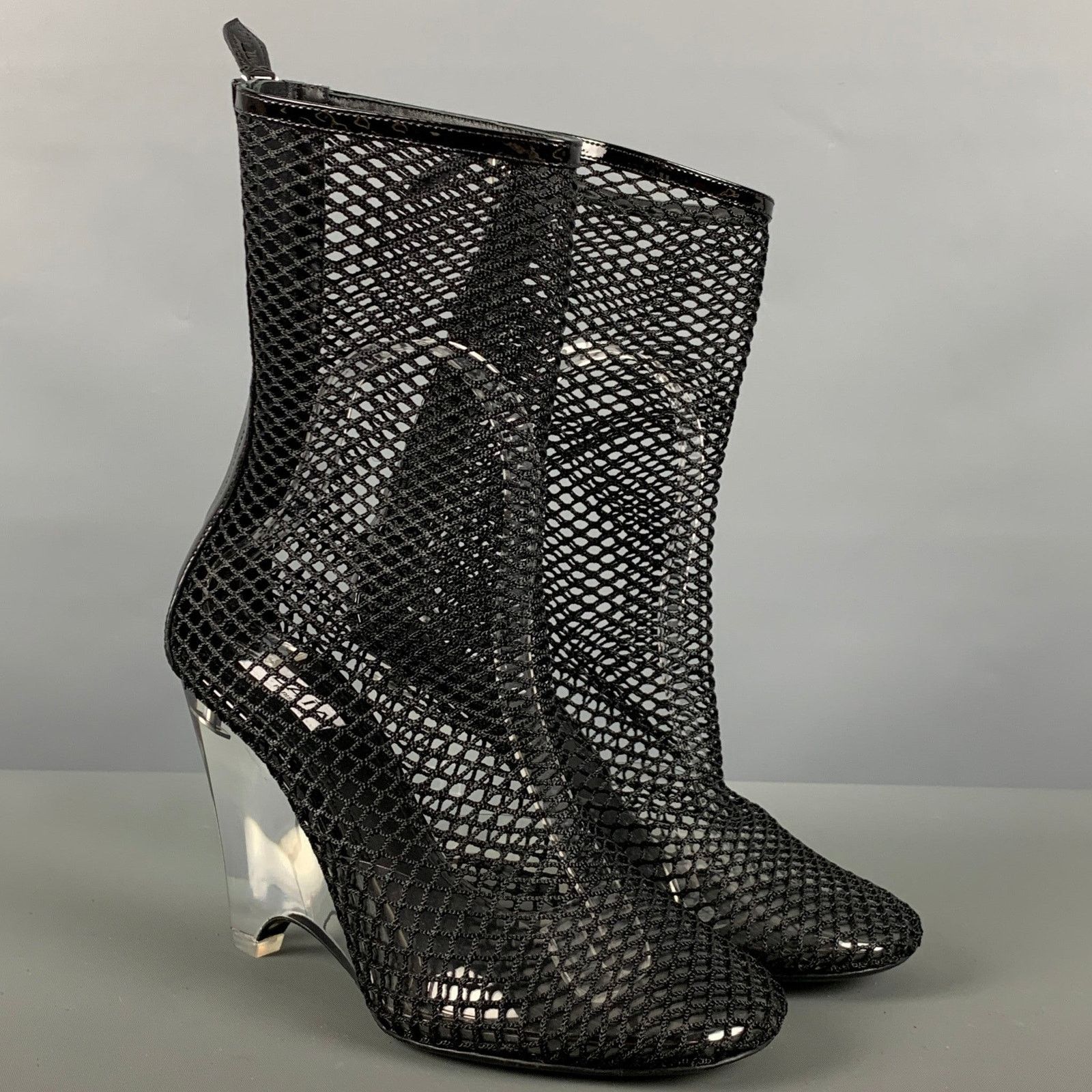 Alaia ALAIA Size 7 Black Clear Wedge Boots Size US 7 / IT 37 - 1 Thumbnail
