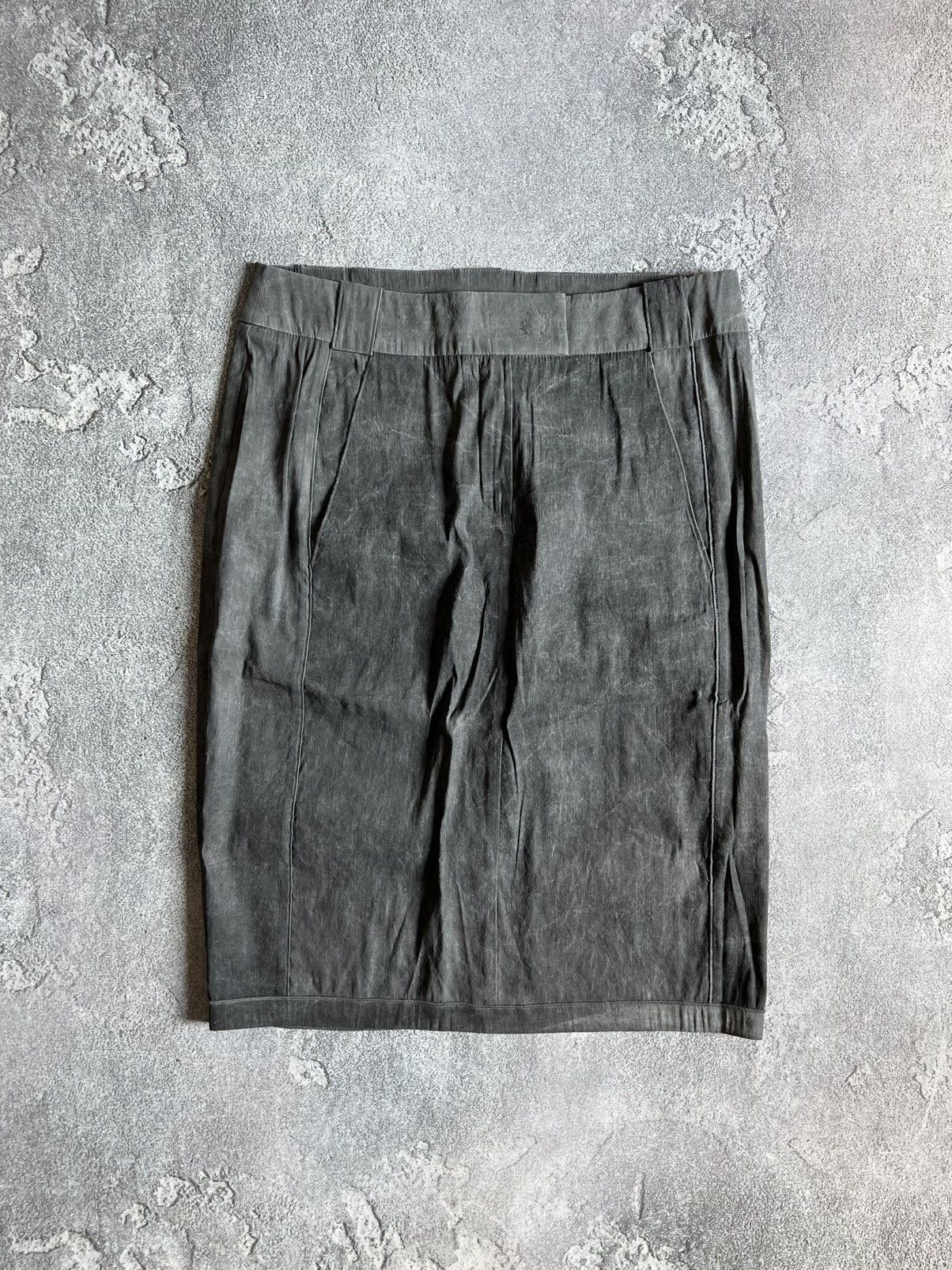 Annette Gortz Annette Gortz Sz 40 Crinkle Straight Kiss Skirt Linen Blend Size 27" / US 4 / IT 40 - 1 Thumbnail