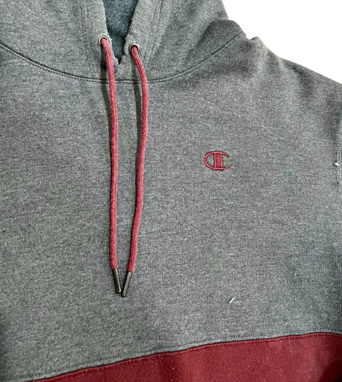 Champion Champion Red & Gray Split Classic Hoodie Size US L / EU 52-54 / 3 - 2 Thumbnail