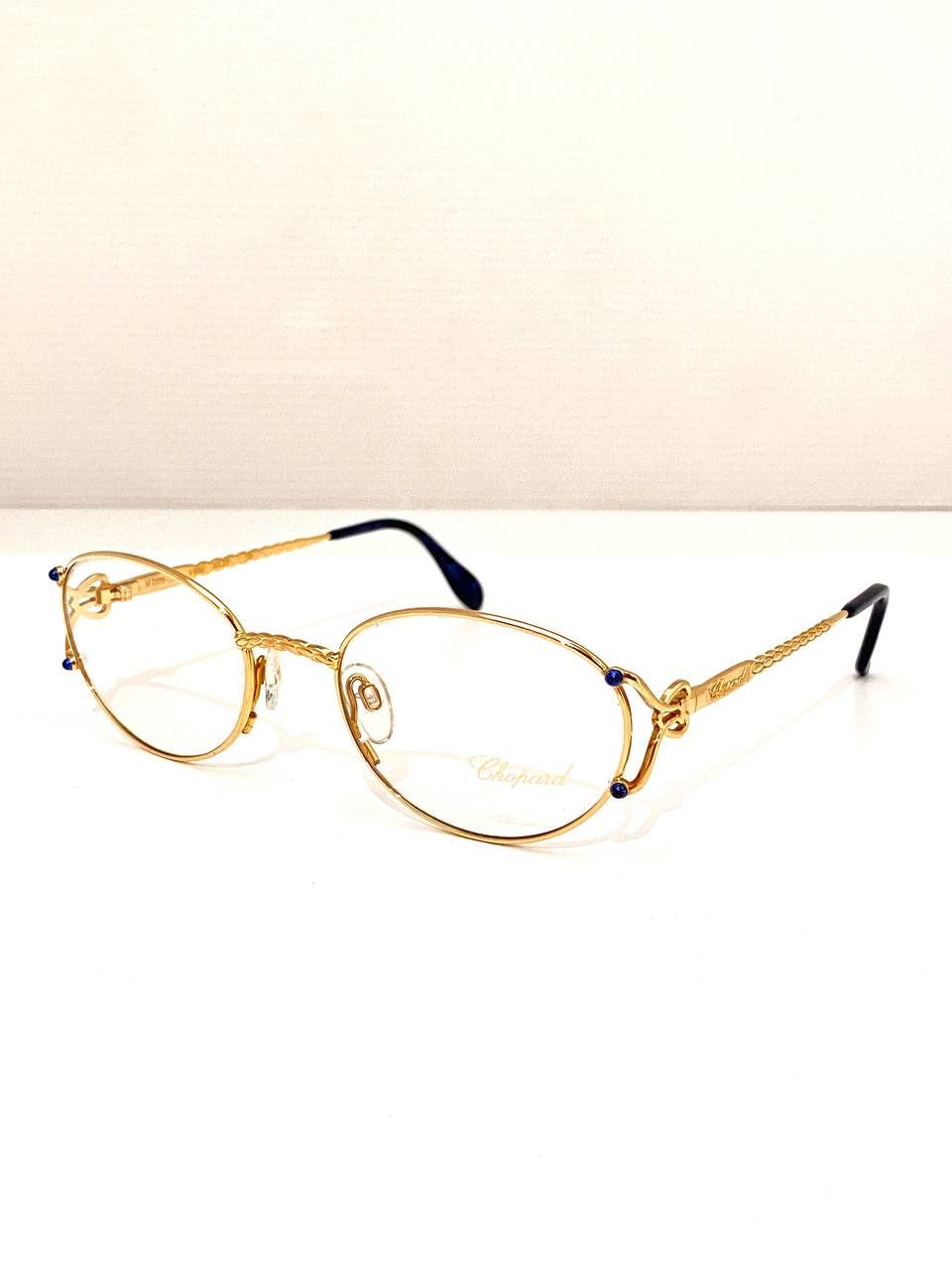Chopard Chopard 23K Gold Mille Migila Logo Rectangular Eyeglasses Size ONE SIZE - 3 Thumbnail