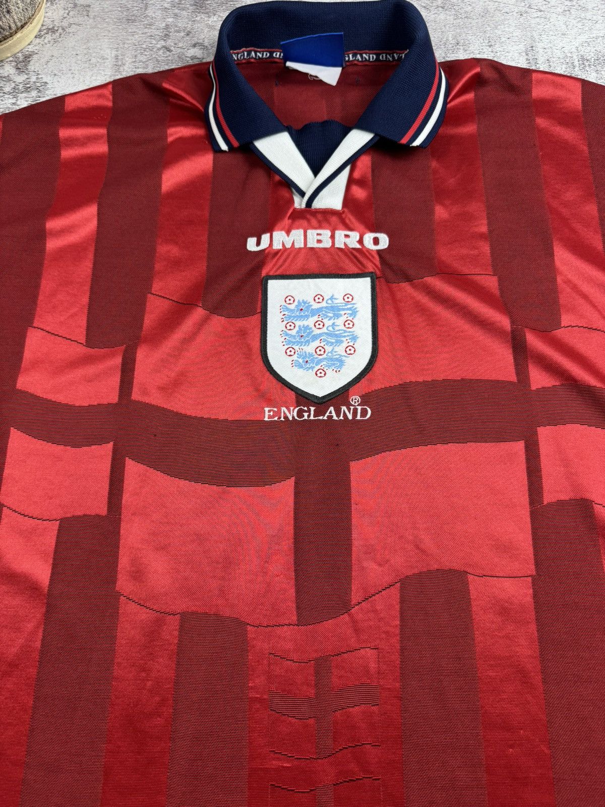 Other England 1997 1998 National Vintage Away Umbro Soccer Football T Shirt Jersey Tee Size US XL / EU 56 / 4 - 6 Thumbnail