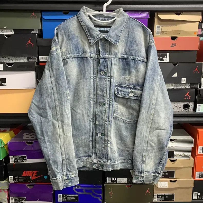 Neighborhood Neighborhood Washed Denim Jacket Size US XL / EU 56 / 4 - 1 Thumbnail