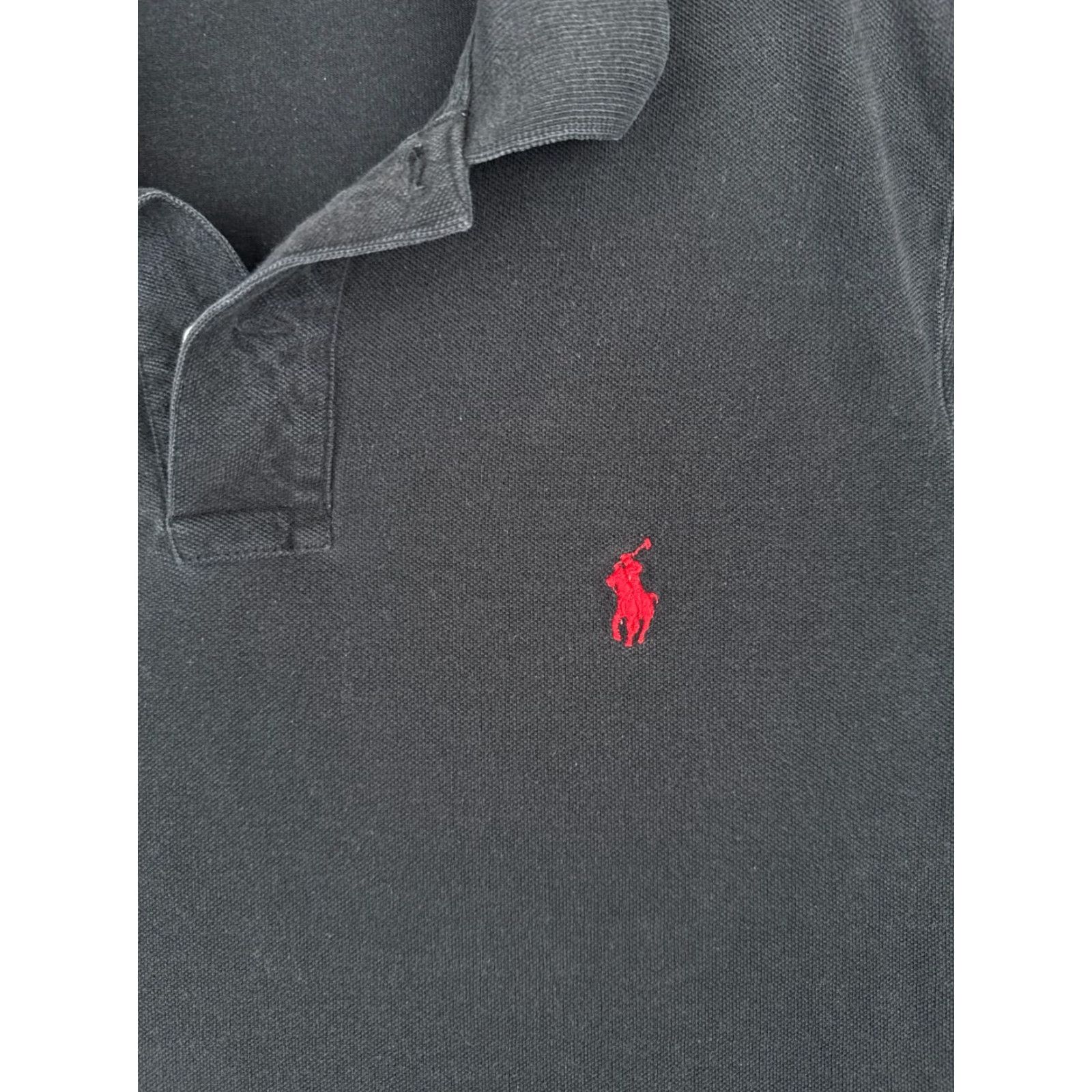 Ralph Lauren Polo Ralph Lauren Polo Shirt Men Extra Large Black 100% Cotton Classic Fit XL Black Polo Shirt Men Ralph Lauren Size US XL / EU 56 / 4 - 6 Thumbnail