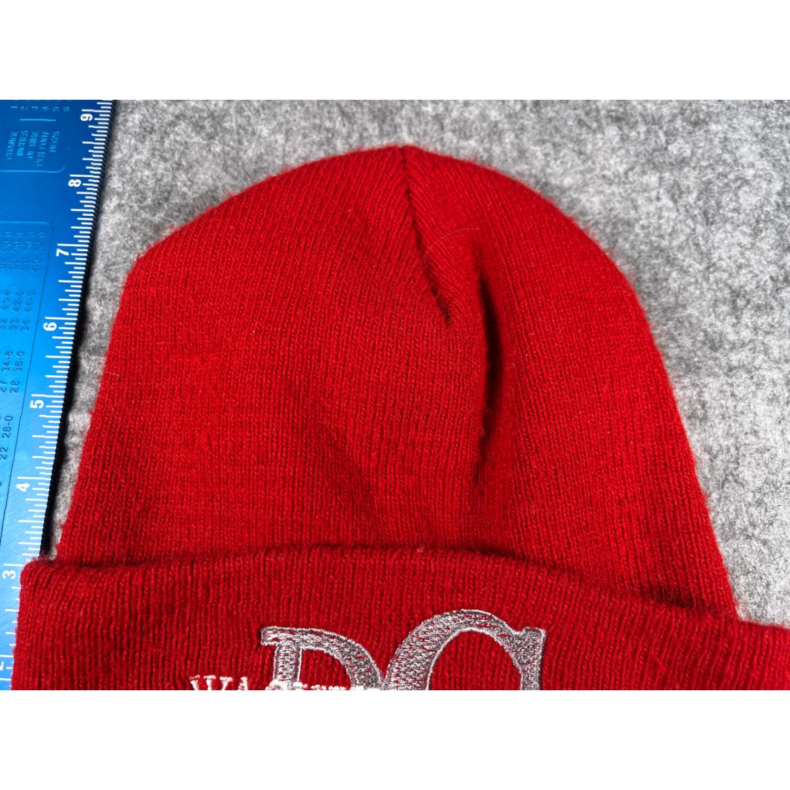 Vintage Washington DC Beanie Adult One Size Red Knit 100% Acrylic Ski Outdoors Toque Size ONE SIZE - 3 Thumbnail