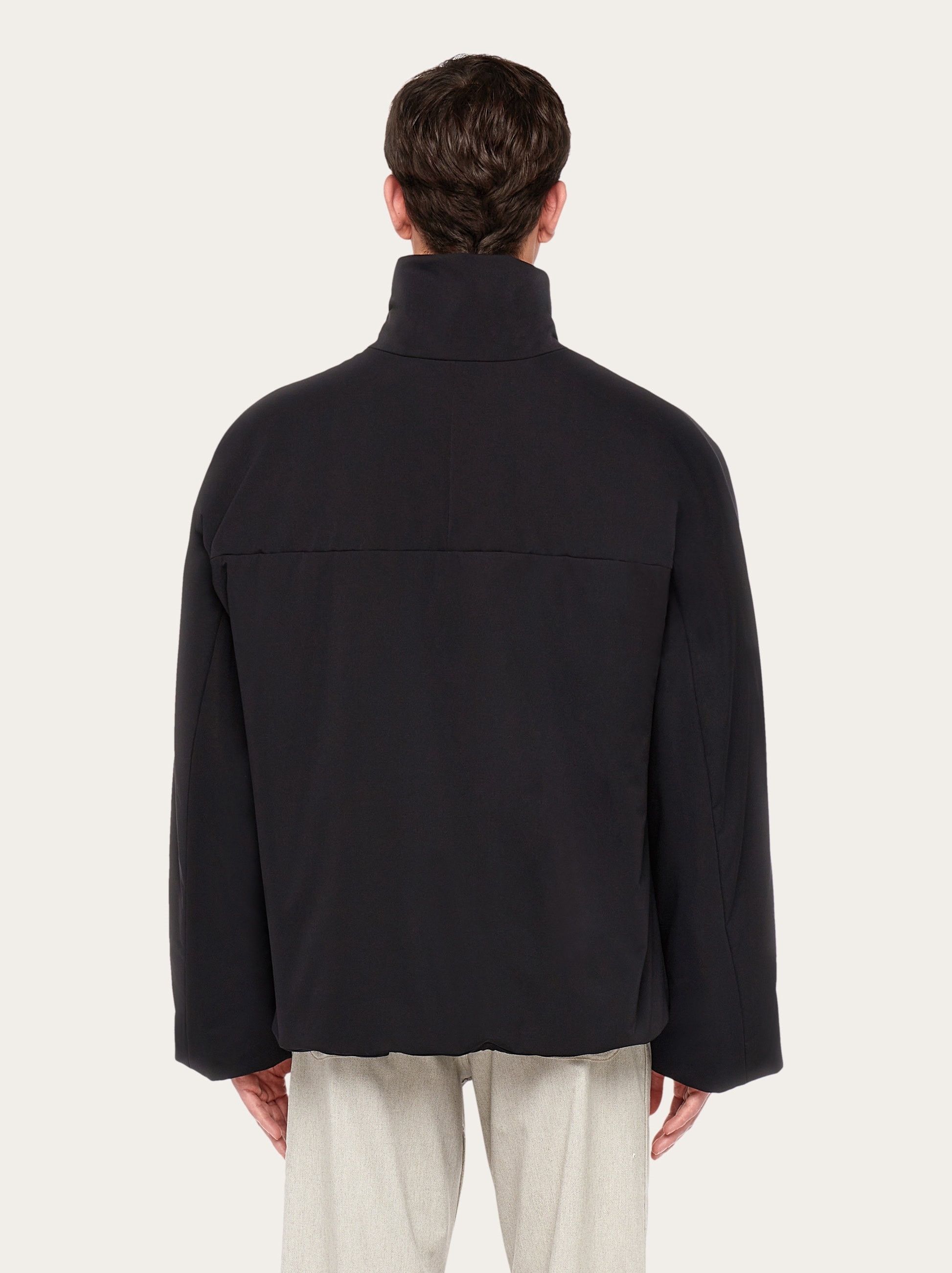 Salvatore Ferragamo o1s1rm0126 Straight Cut Blouson Jacket in Black Size US L / EU 52-54 / 3 - 4 Thumbnail
