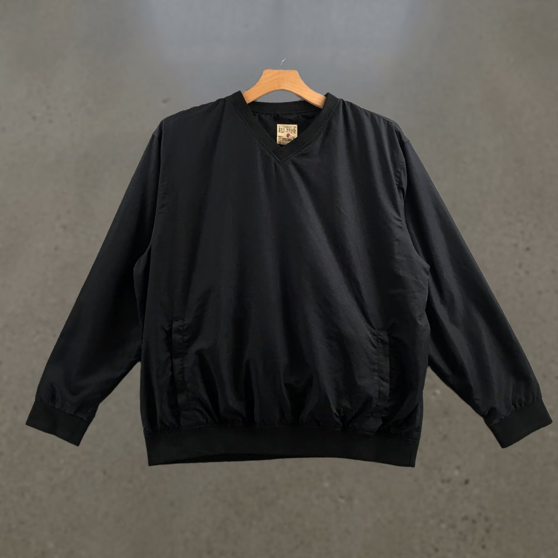 Vintage Red Head Brand Co Pullover Mens 2XL Black V Neck Long Sleeve Lightweight Jacket Size US XXL / EU 58 / 5 - 1 Thumbnail