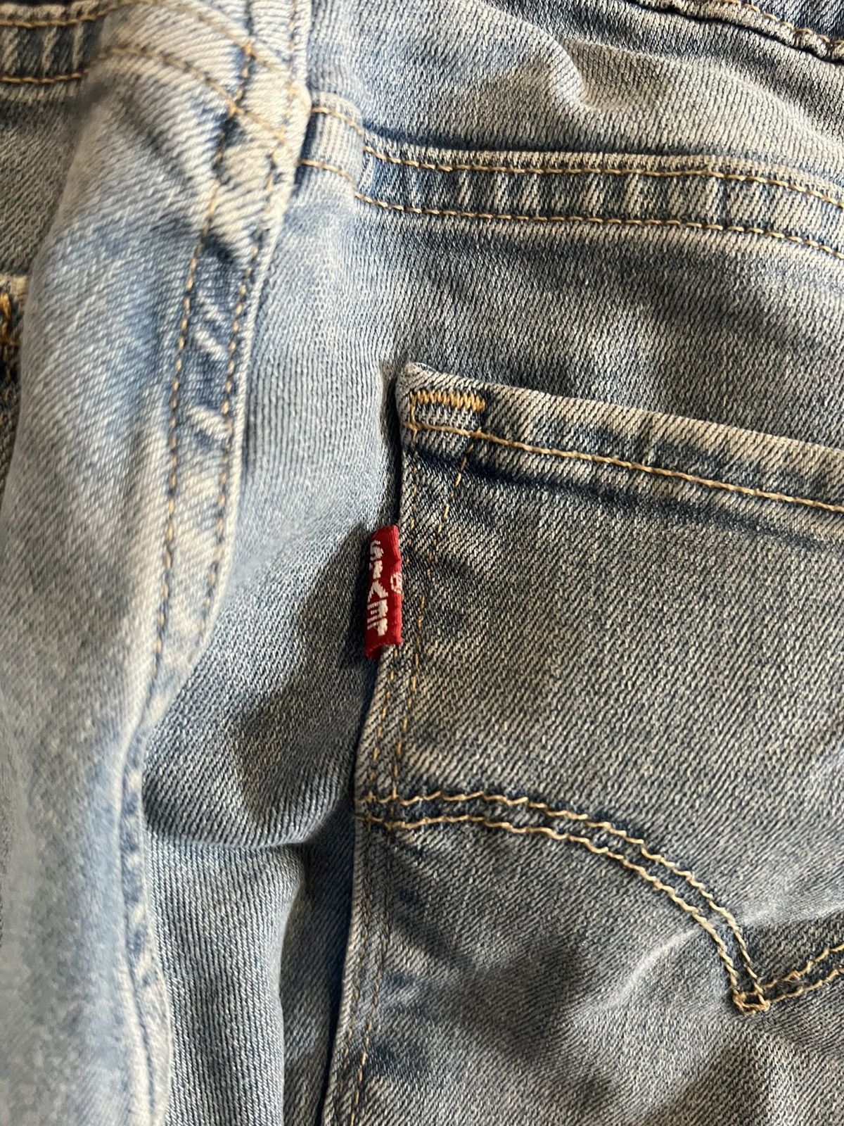 Vintage RARE Flared Vintage Levis / Y2K Light Glamour Style 90s Size US 30 / EU 46 - 5 Thumbnail