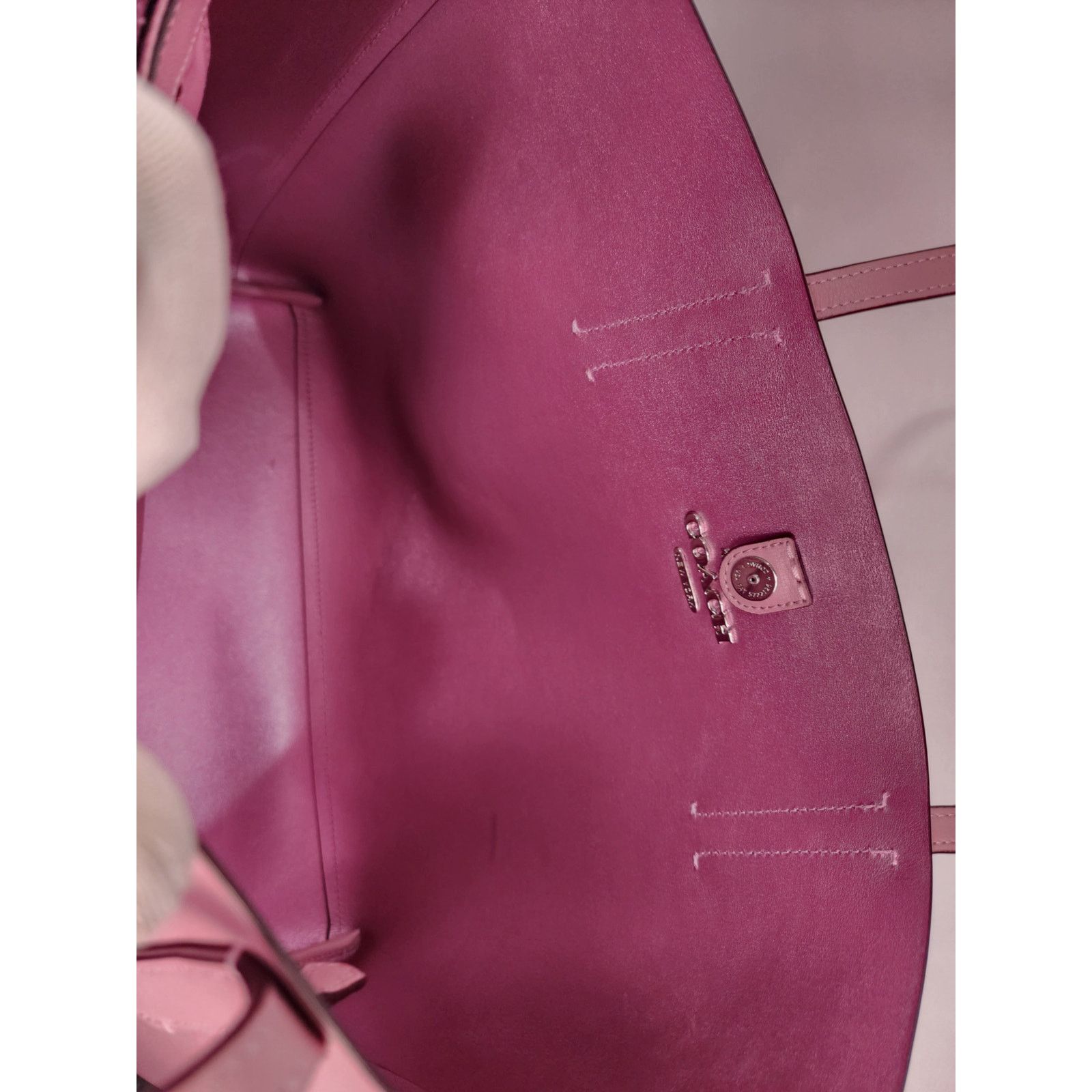 Coach Rare Coach Avenue Metallic Tote Bag Large PERIWINKLE PURPLE Size ONE SIZE - 11 Thumbnail