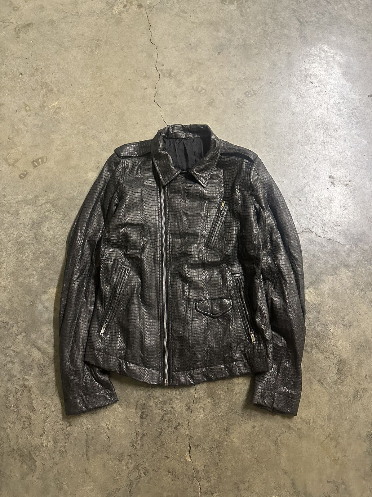 Rick Owens - Cropped Buckled Leather Jacket Rick Owens