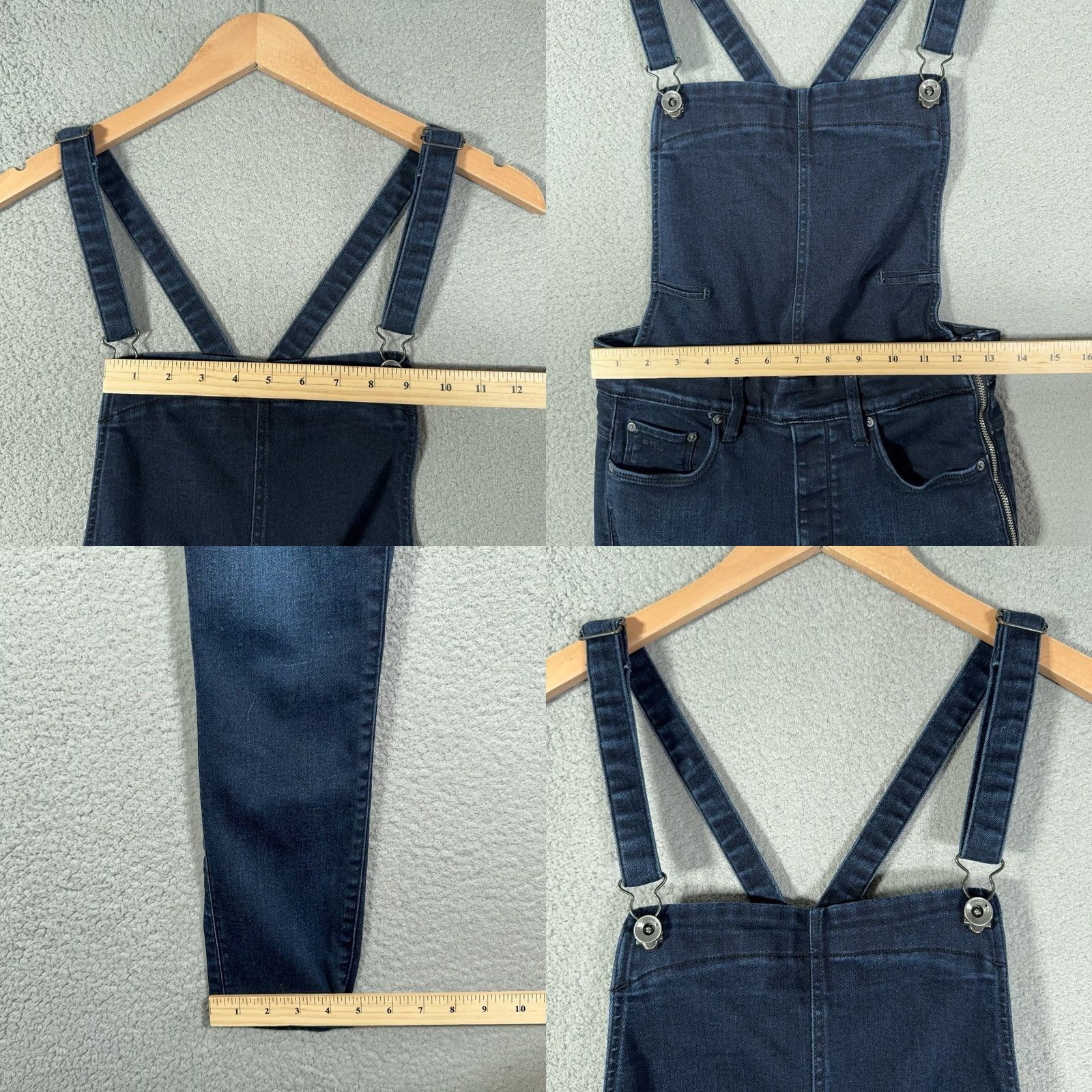 G-Star G-Star 3301 HW Skinny Overalls Womens Medium Blue Denim Bibs Dungarees Jeans Size 32" / US 10 / IT 46 - 8 Thumbnail