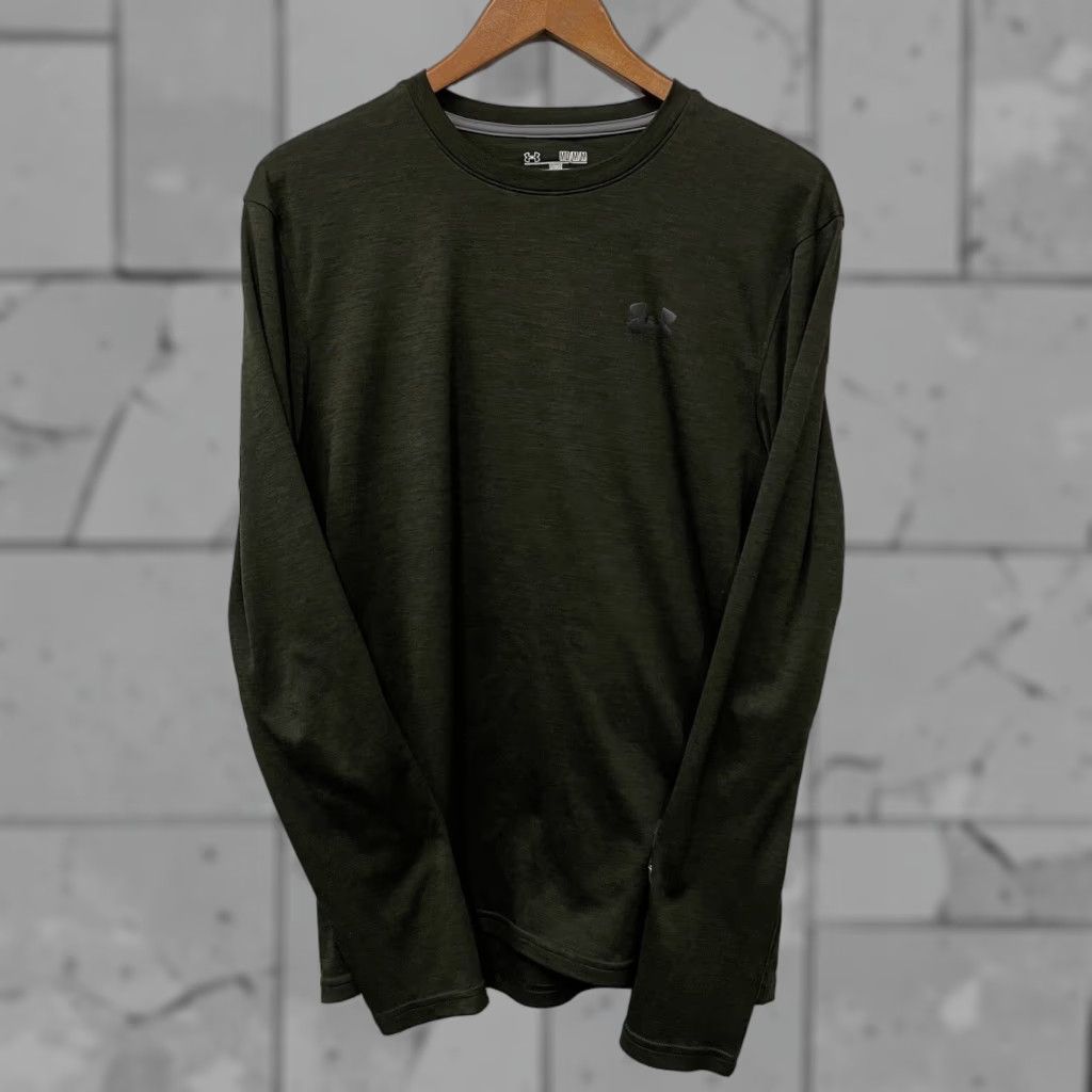 Under Armour Under Armour HeatGear Athletic Tee Loose long sleeve Mens Size M Green Size US M / EU 48-50 / 2 - 1 Thumbnail