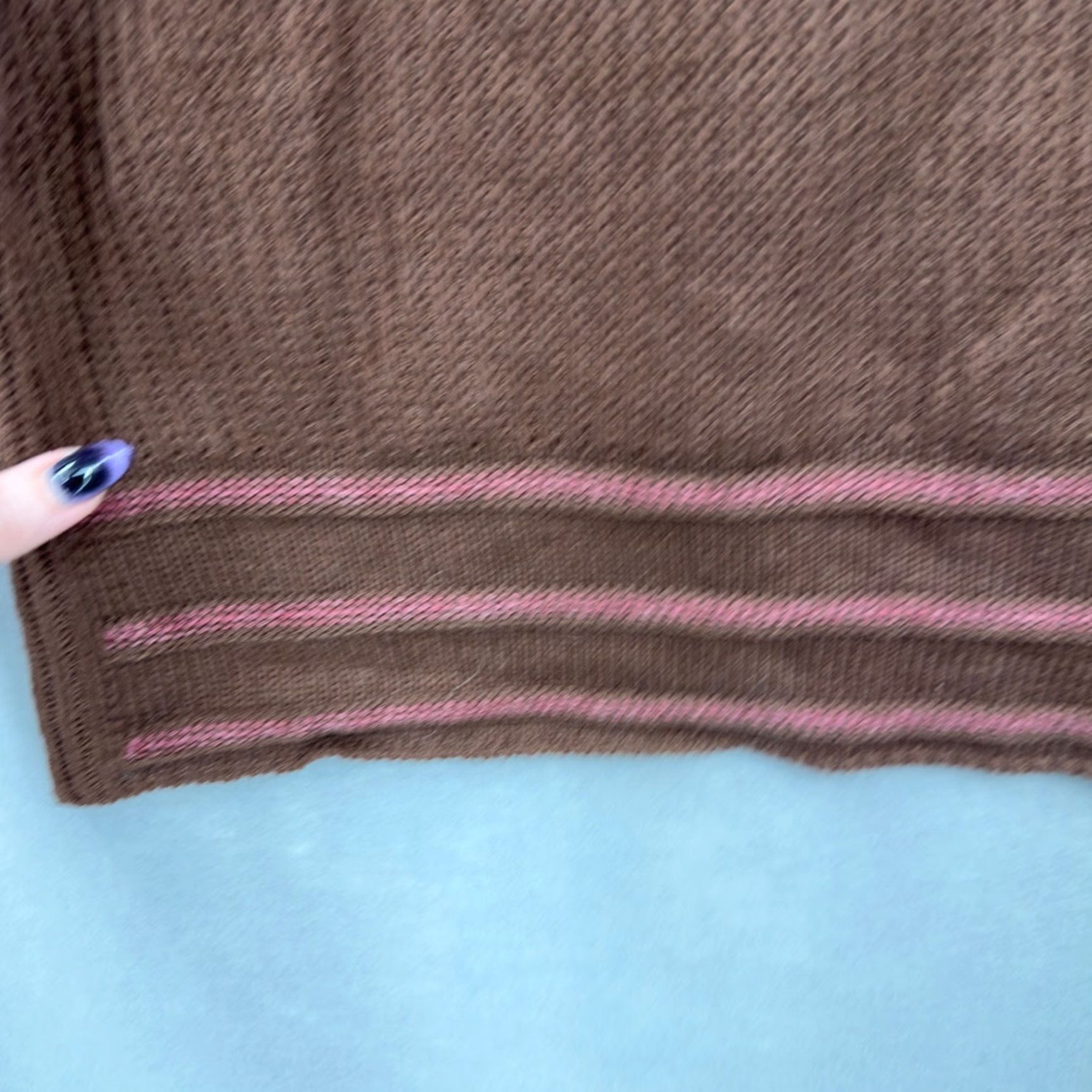 Prana prAna Sweater Womens M Long Sleeve Cowl Knit Wool Blend Brown Pink Striped Cozy Slouchy Fall Winter 90s Inspired Size M / US 6-8 / IT 42-44 - 6 Thumbnail