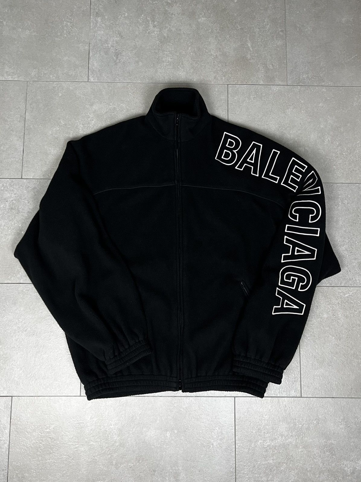 Balenciaga Fleece Logo Jacket