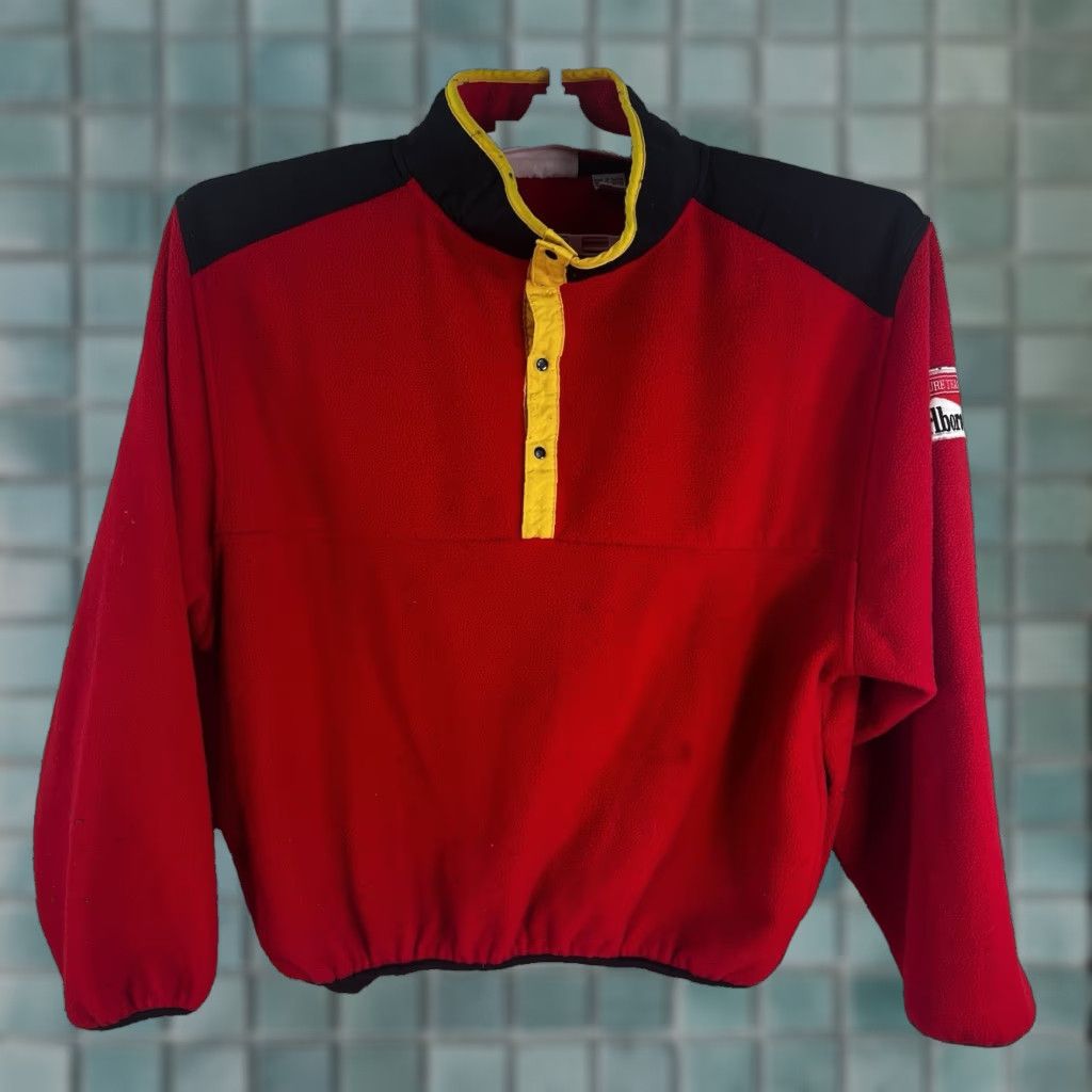 Marlboro VINTAGE Marlboro Adventure Team Fleece Pullover 1/4 Zip Sweatshirt Mens L Red Size US L / EU 52-54 / 3 - 1 Thumbnail