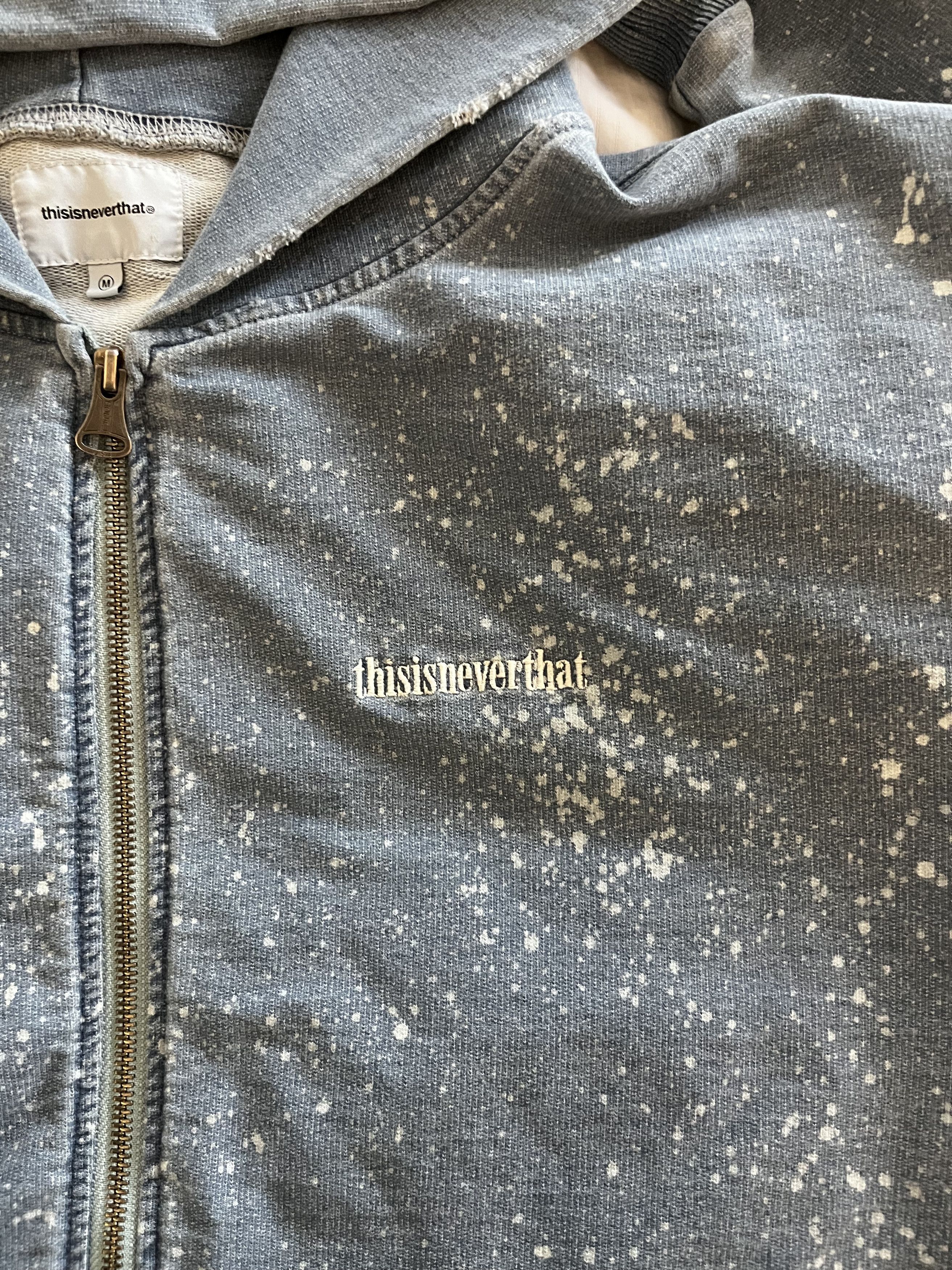 thisisneverthat THISISNEVERTHAT Indigo Dyed Zip Up Hoodie - Washed