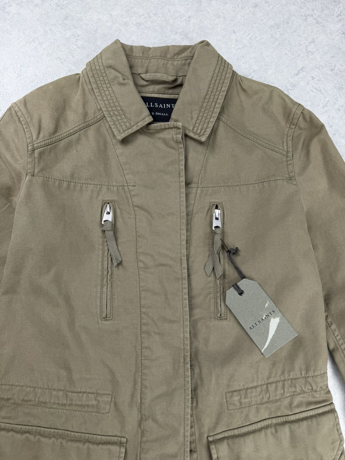 Allsaints AllSaints Amira Utility Jacket Womens XS Khaki Size XS / US 0-2 / IT 36-38 - 5 Thumbnail