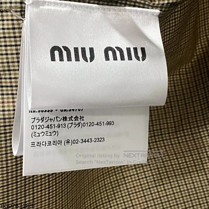 Miu Miu Miu Miu 38 Checked logo zipper shirt Size M / US 6-8 / IT 42-44 - 5 Thumbnail