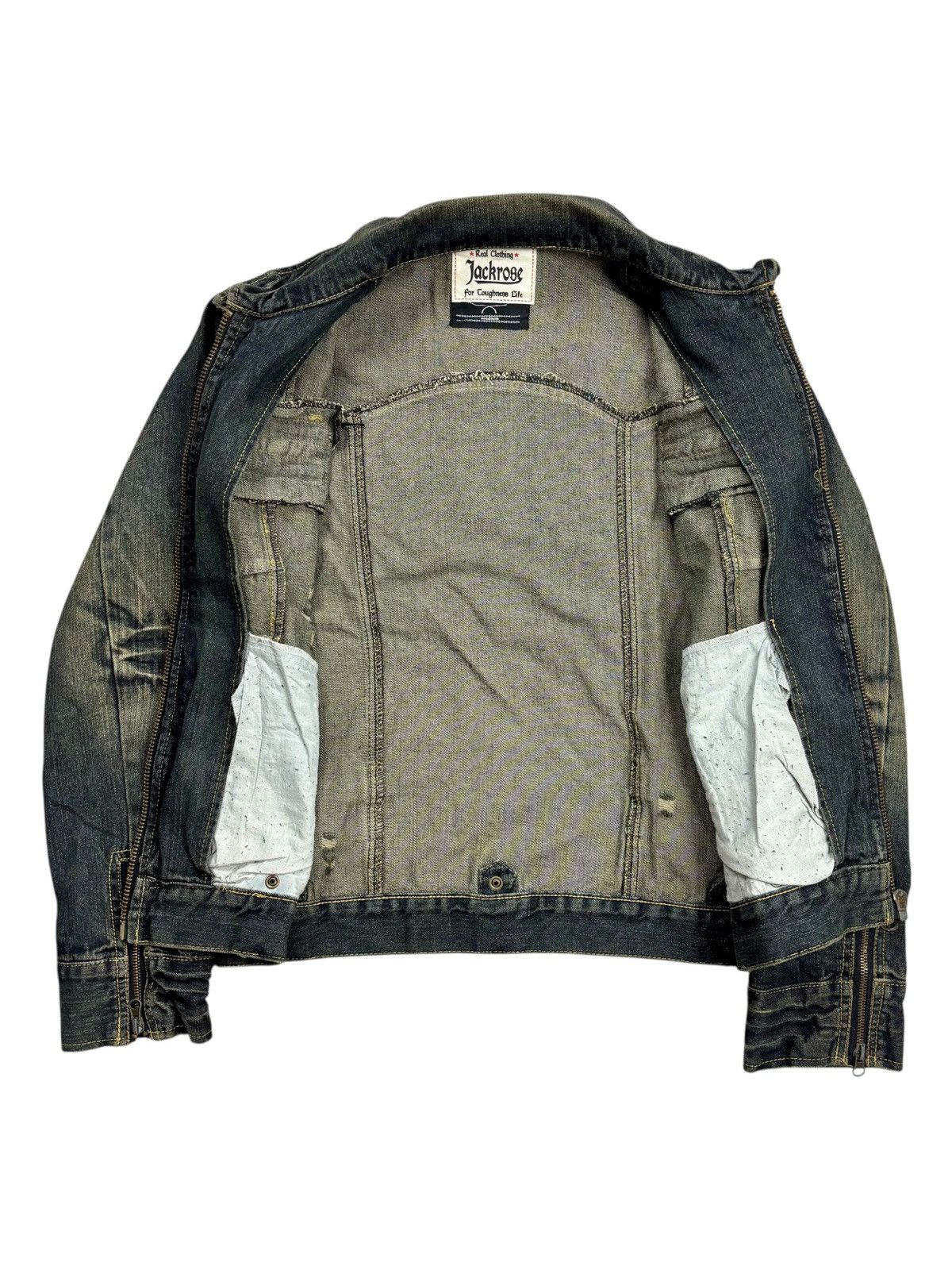 JACKROSE 2000s Jackrose - Apocalypse Style Mud Wash Denim Jacket Size US M / EU 48-50 / 2 - 2 Thumbnail