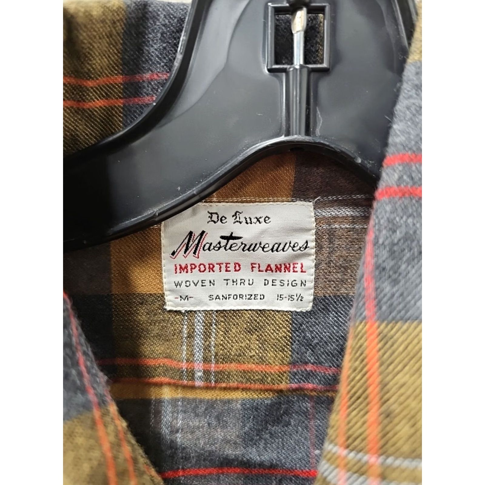 Vintage VINTAGE De Luxe Plaid Shirt Cotton Medium Long Sleeve Button-Up Rockabilly Mens Size US M / EU 48-50 / 2 - 2 Thumbnail