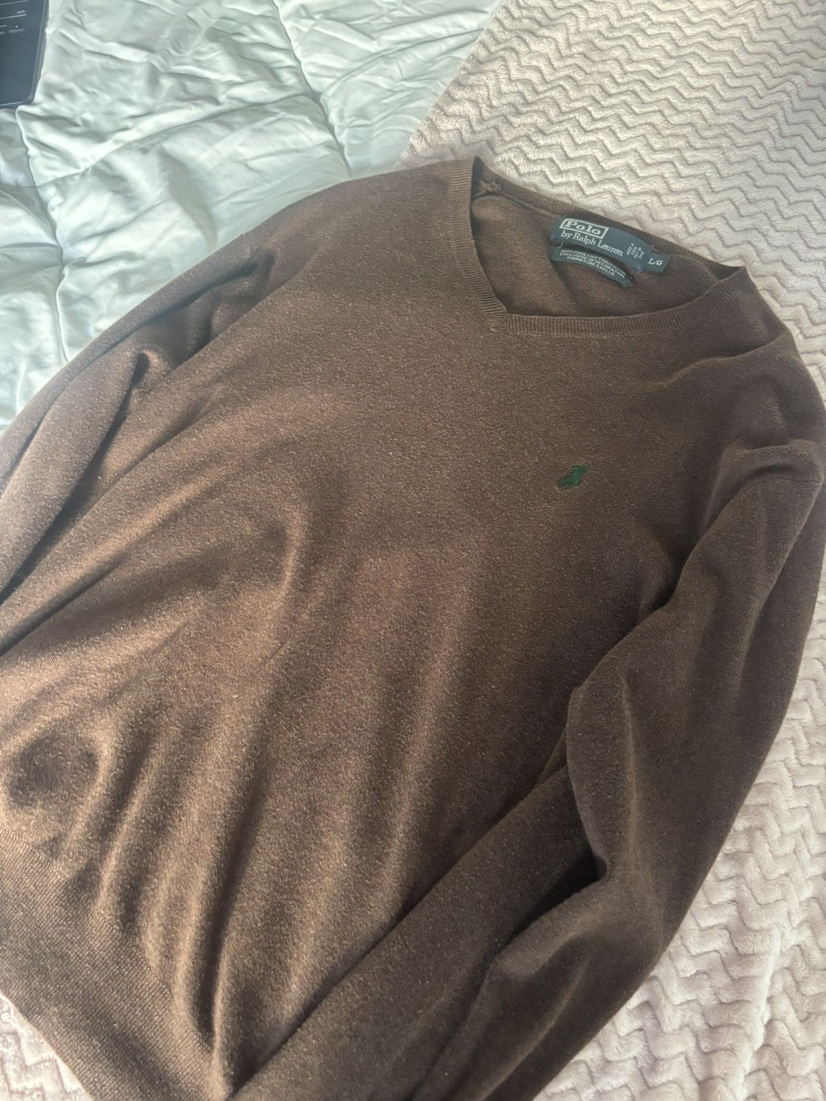 Polo Ralph Lauren VINTAGE | Ralph Lauren Polo Brown Cotton Knit Sweatshirt Size L / US 10 / IT 46 - 5 Thumbnail