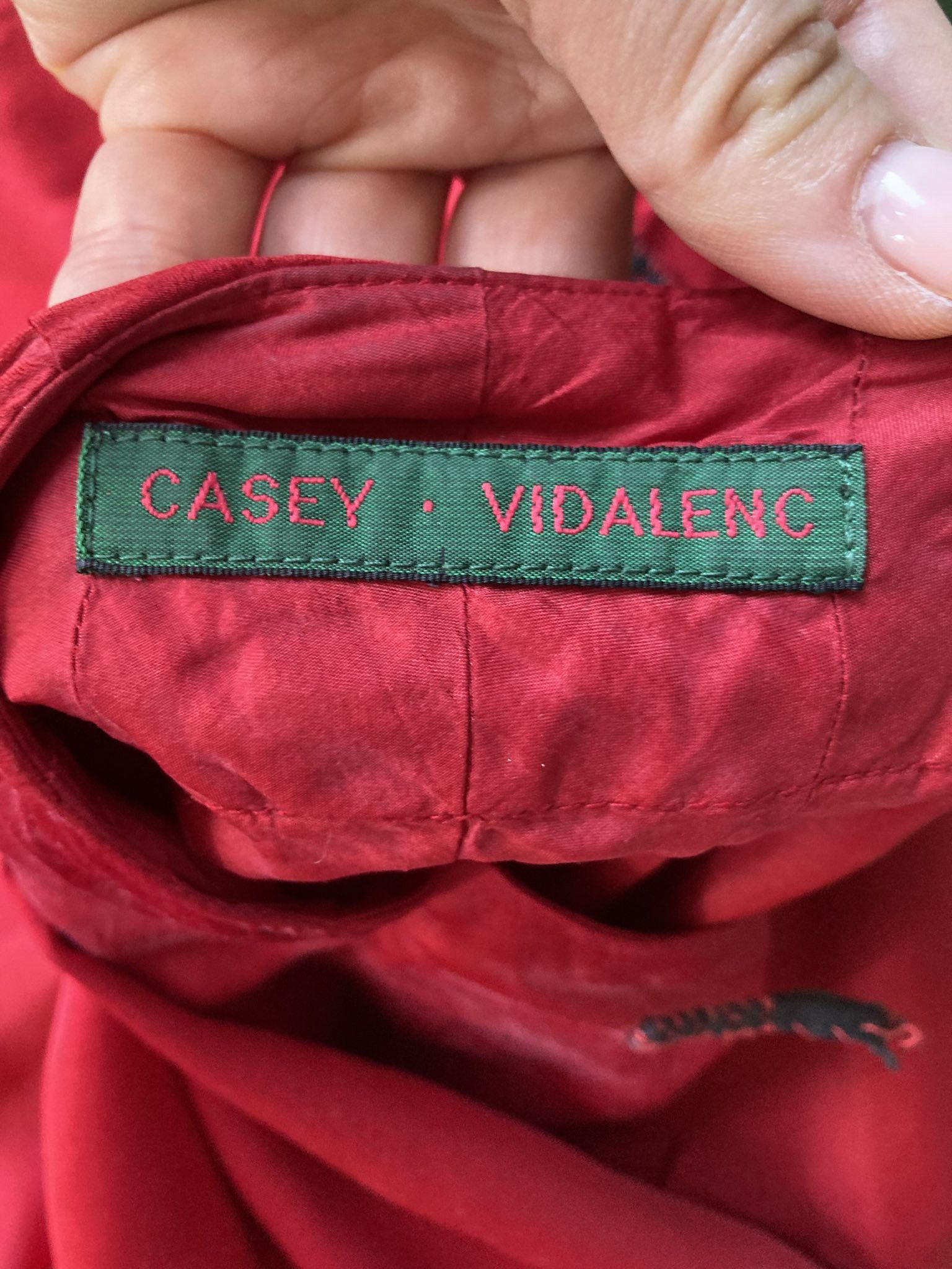 Casey Vidalenc Casey Vidalenc double layer red silk skirt Size 26" / US 2 / IT 38 - 3 Thumbnail