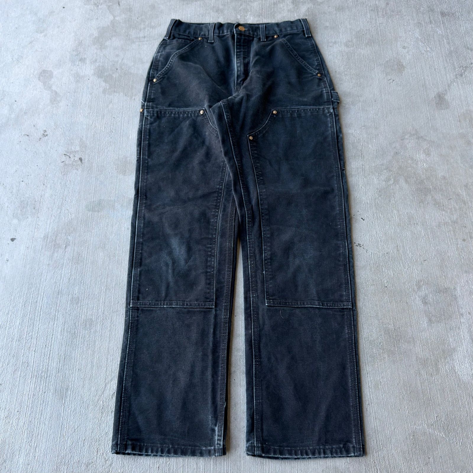 Carhartt × Vintage Vintage Y2K Carhartt black double knee work carpenter pants Size US 28 / EU 44 - 1 Thumbnail