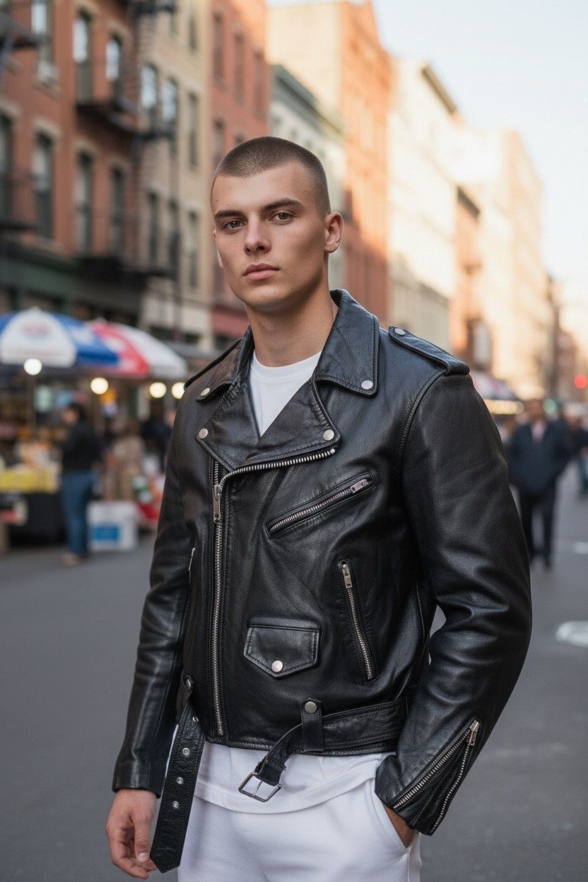 Japanese Brand Kakushi Tokyo Leather Perfecto Punk jacket nice design Size US M / EU 48-50 / 2 - 2 Thumbnail