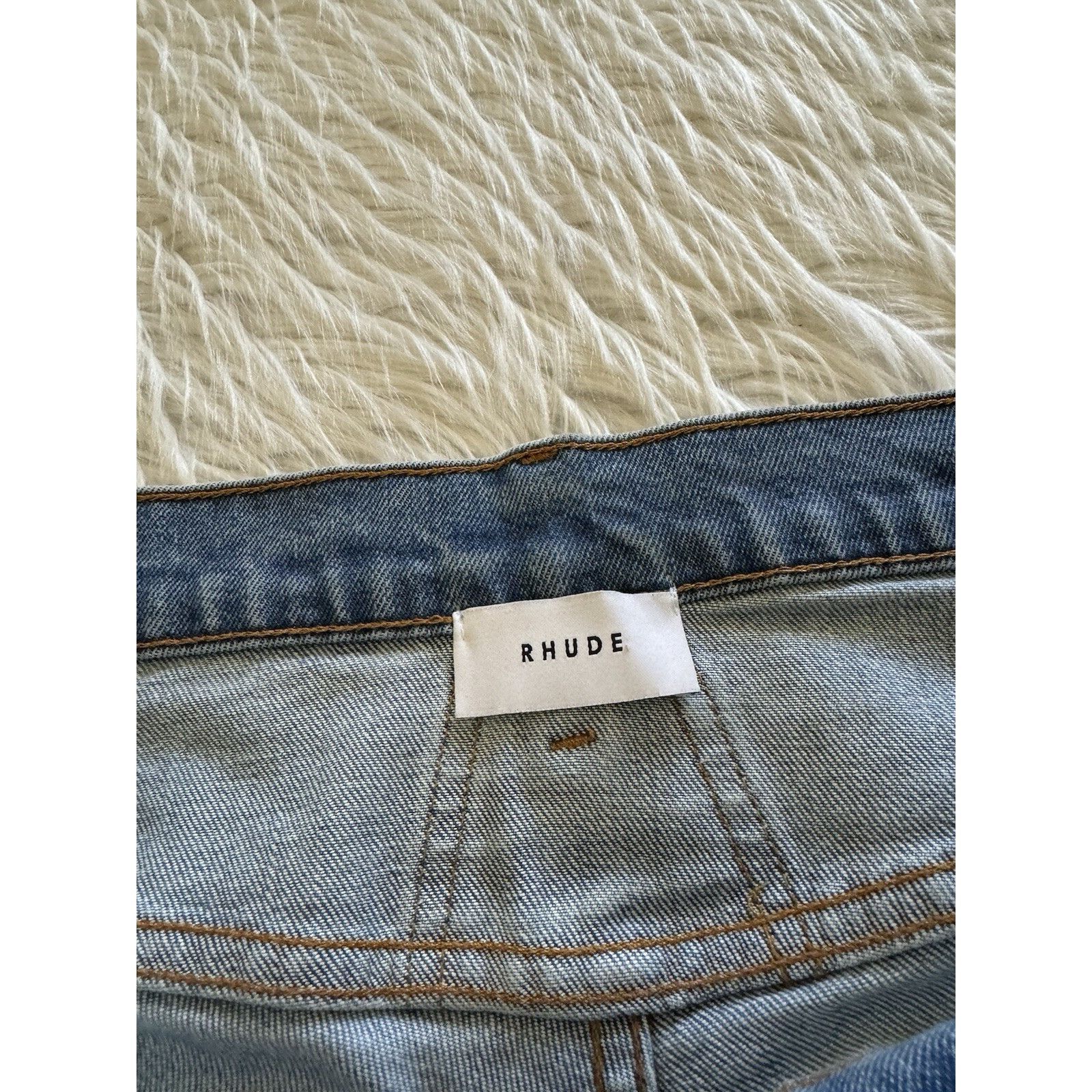 Rhude Rhude Snap Denim Jeans Distressed Indigo Blue 34 Size US 34 / EU 50 - 2 Thumbnail