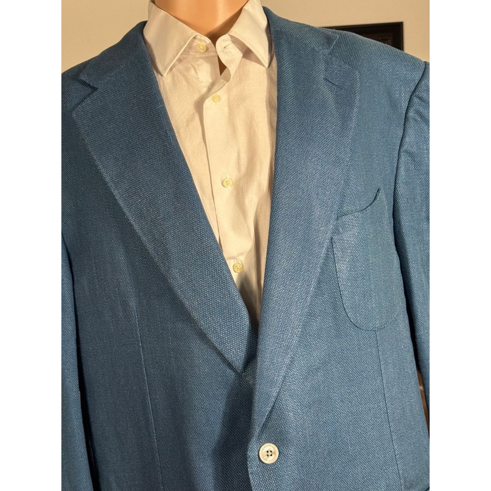 Tom Ford Tom Ford Turquoise Aqua Blue Silk Sport Jacket 64 54R XXXL Size 54R - 3 Thumbnail