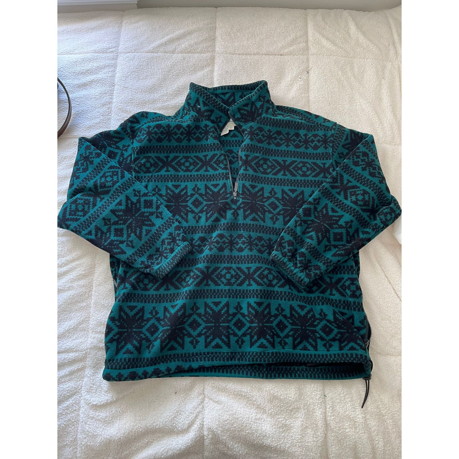 Eddie Bauer Vtg Eddie Bauer jacket polartec Mens XL Green Fair Isle Size US L / EU 52-54 / 3 - 1 Thumbnail