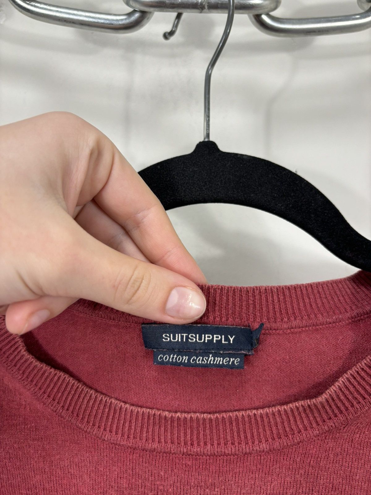 Suitsupply Suitsupply Men’s Cotton Cashmere Blend Red Knit Sweater Size US L / EU 52-54 / 3 - 5 Thumbnail