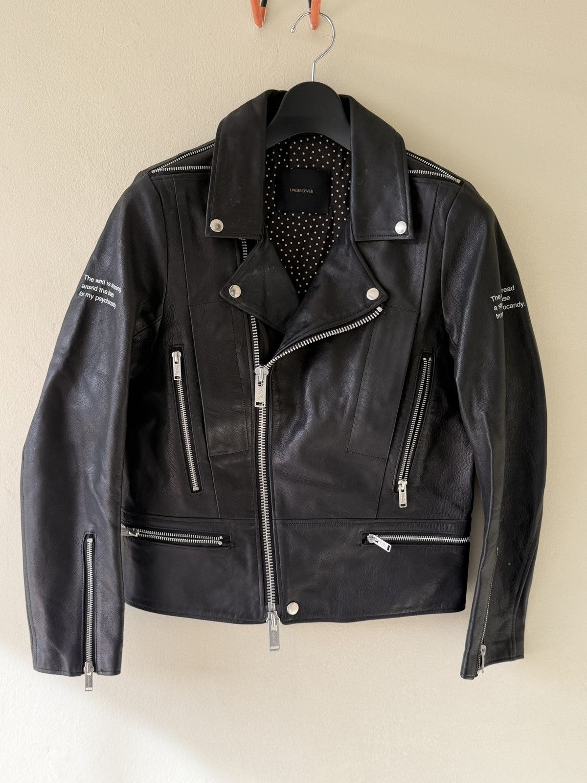 Undercover Undercover 14ss Psychocandy Black Leather Biker Jacket Size US S / EU 44-46 / 1 - 1 Thumbnail
