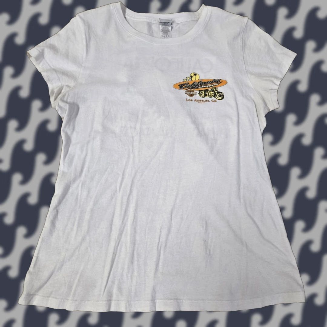 Harley Davidson VINTAGE Harley-Davidson Shirt Womens Large California Los Angeles Motorcycle 2015 USA Size L / US 10 / IT 46 - 1 Thumbnail
