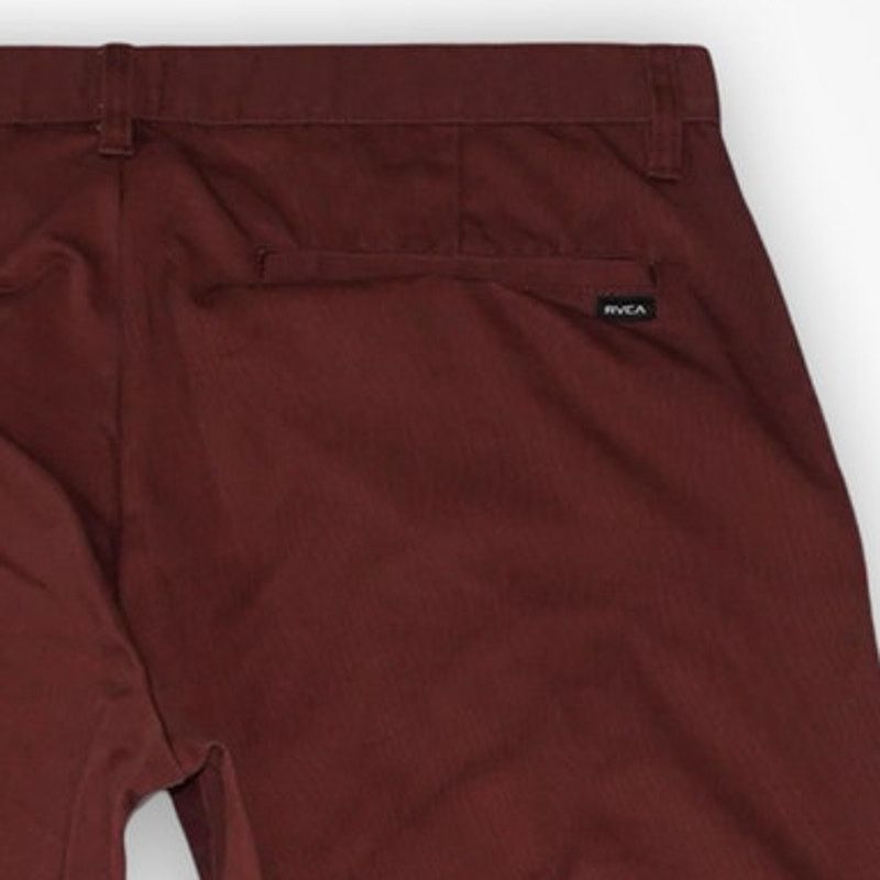 RVCA RVCA Men's Chino Pants Burgundy Maroon 38x32 Slim Fit Size US 38 / EU 54 - 4 Thumbnail