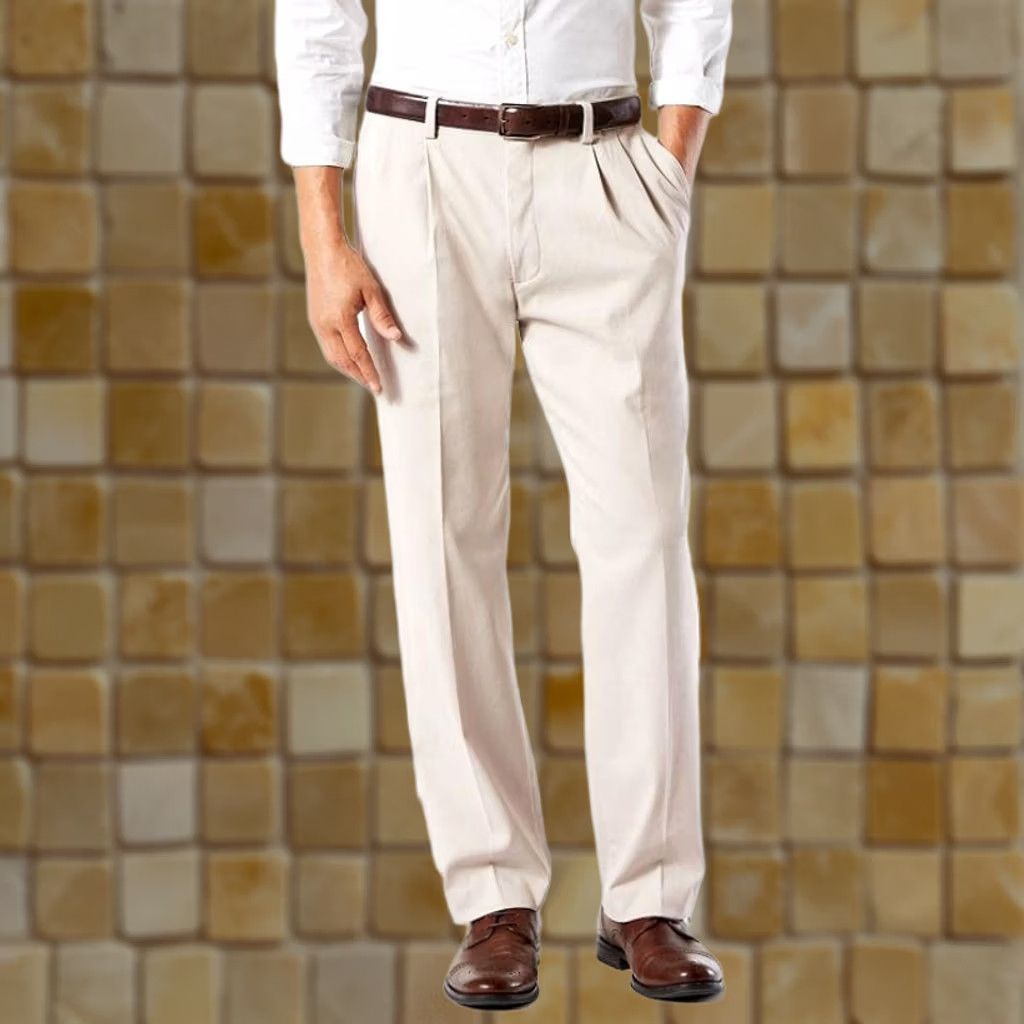 Dockers DOCKERS Easy Khaki Cloud Pleated Dress Pants 38 29 Adults Mens Regular Size 38 Cloud Color Dress - Pleat Front Stretch Size US 38 / EU 54 - 1 Preview