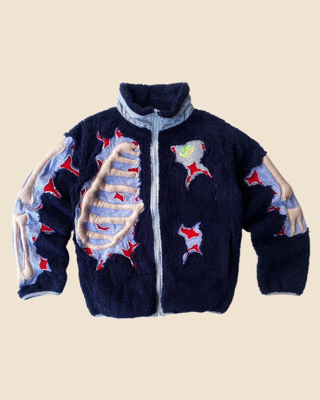 Handmade × Nike 1 OF 1 REWORKED NIKE 3D SKELETON SHERPA JACKET SIZE S Size US S / EU 44-46 / 1 - 1 Thumbnail