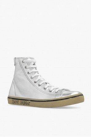 Saint Laurent Paris o1bcso1str1124 Larry 05 Sn Met in Silver Size US 8 / IT 38 - 2 Thumbnail