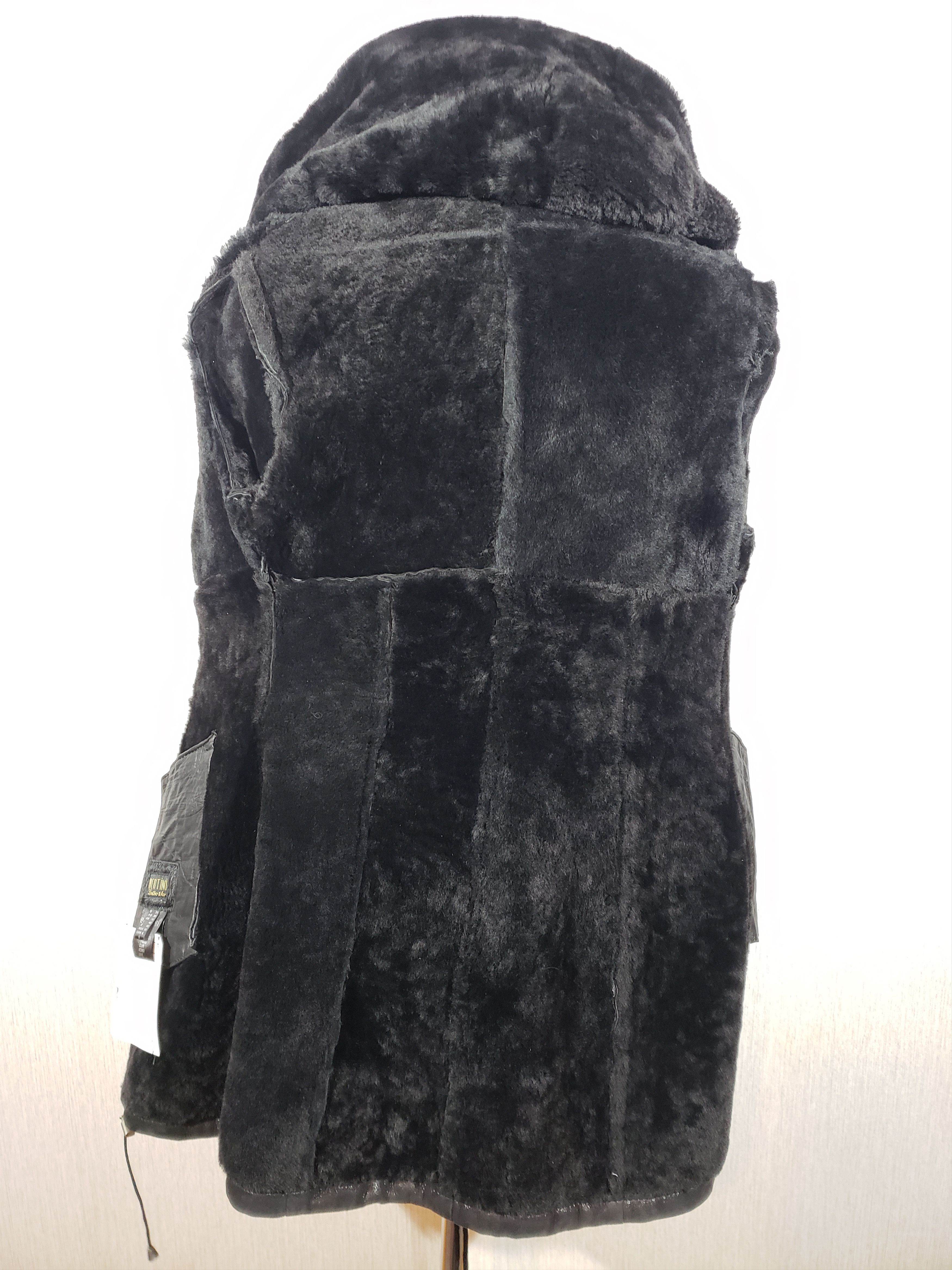 Other Stylish black women's sheepskin coat with a hood. Size S / US 4 / IT 40 - 8 Thumbnail
