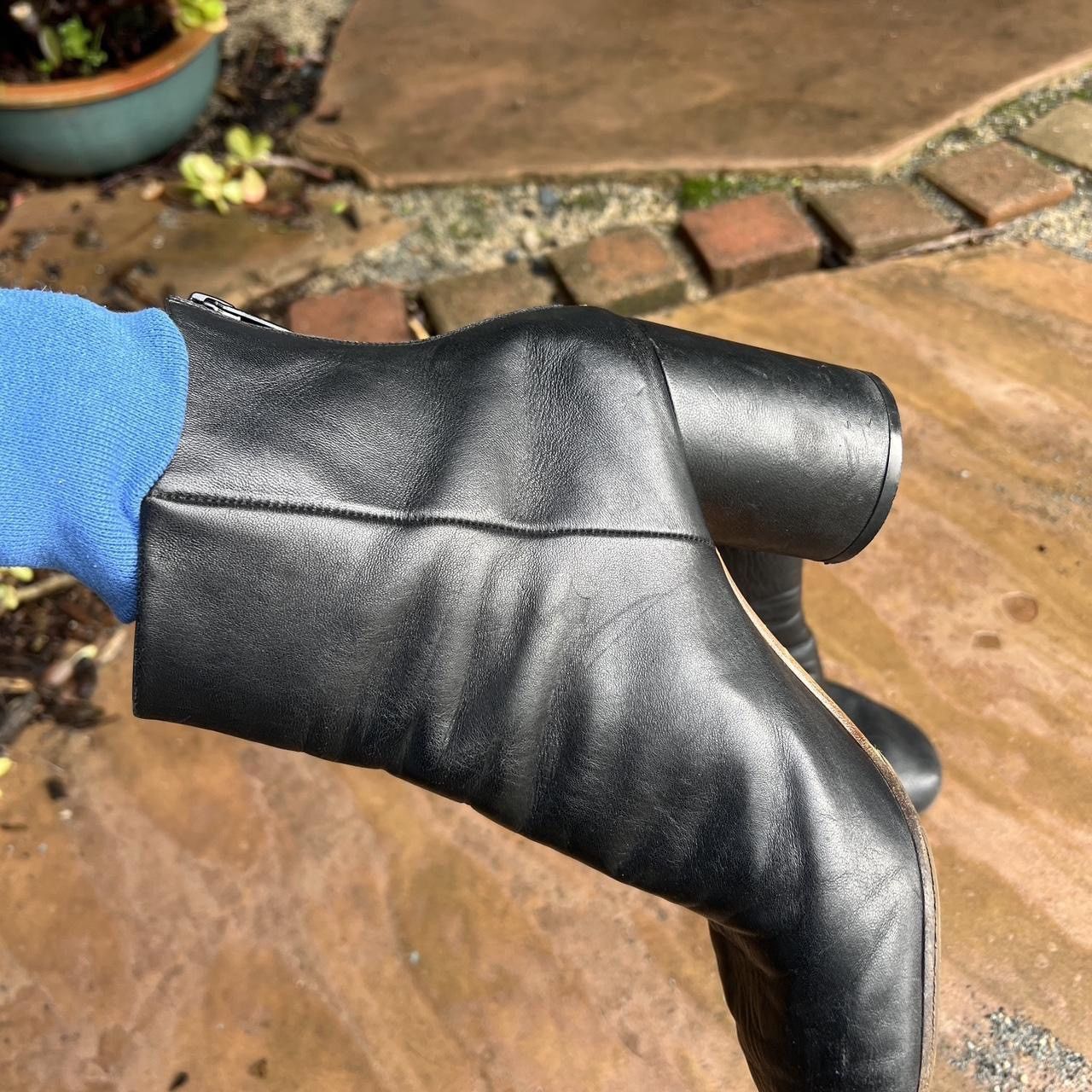 Maison Margiela Maison Margiela Black Leather Ankle Boots – Size 38 Size US 8 / IT 38 - 6 Thumbnail