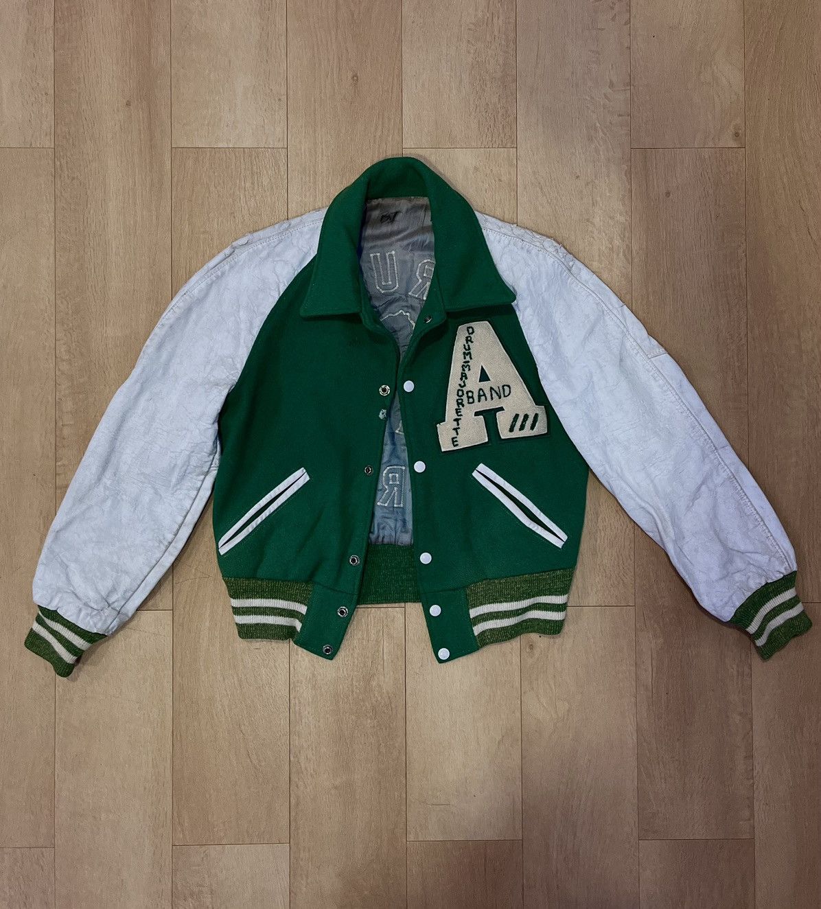 image of Made In USA x Vintage 1960’S Vintage Letterman | S in Green, Men's (Size Small)