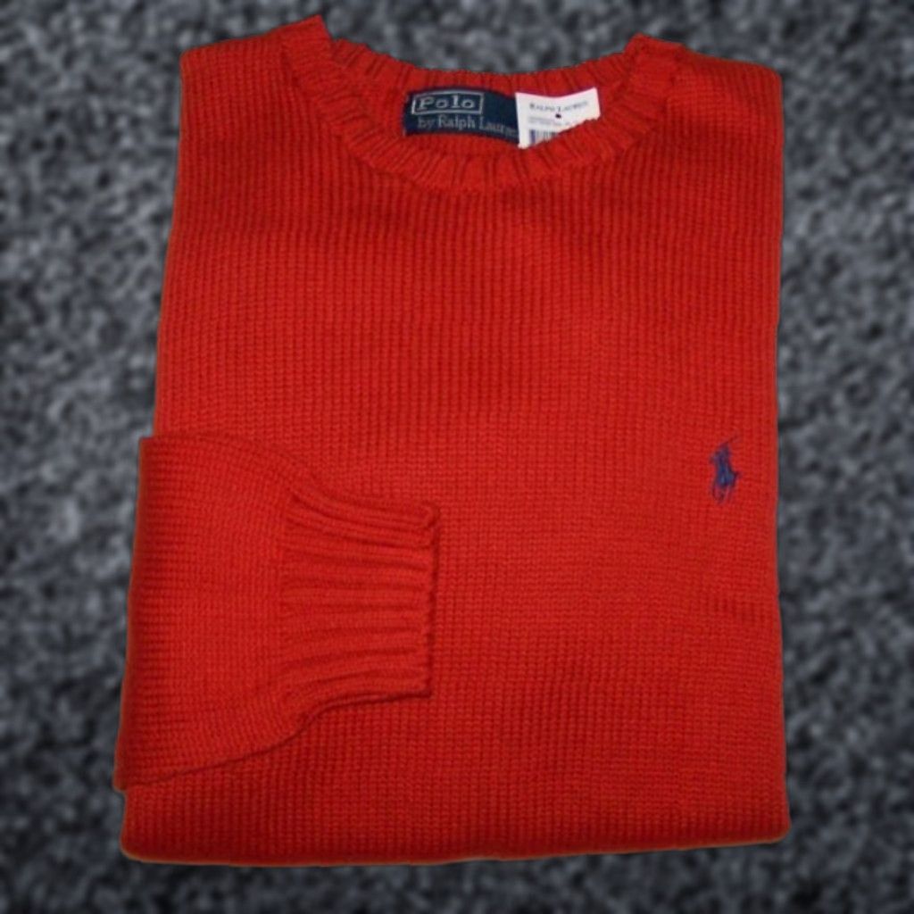 Polo Ralph Lauren Polo Ralph Lauren ORANGE COTTON CREWNECK SWEATER NWT XL Size US XL / EU 56 / 4 - 1 Preview