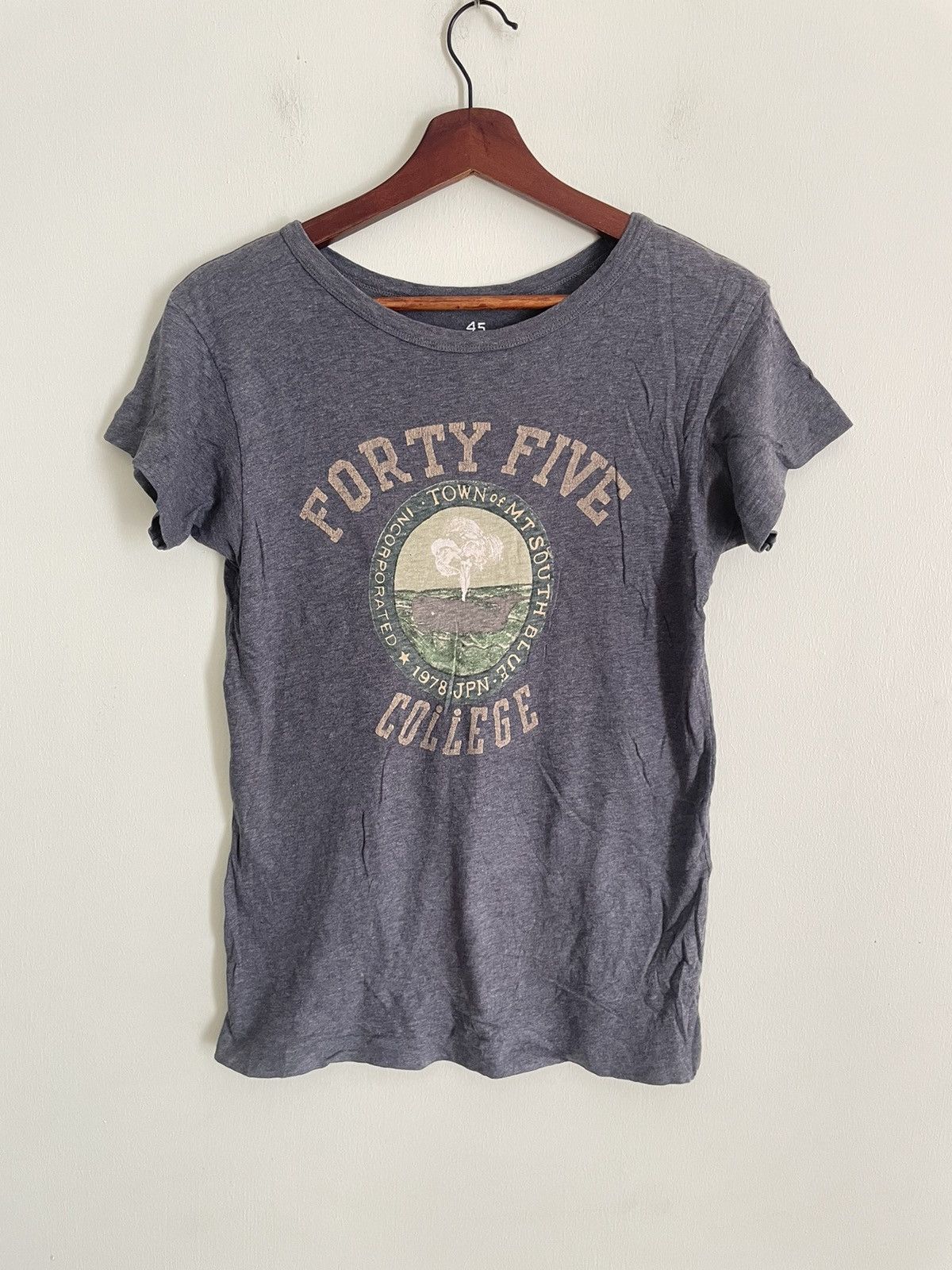 image of 45Rpm 45 Vintage Tshirt in Grey, Men's (Size Medium)